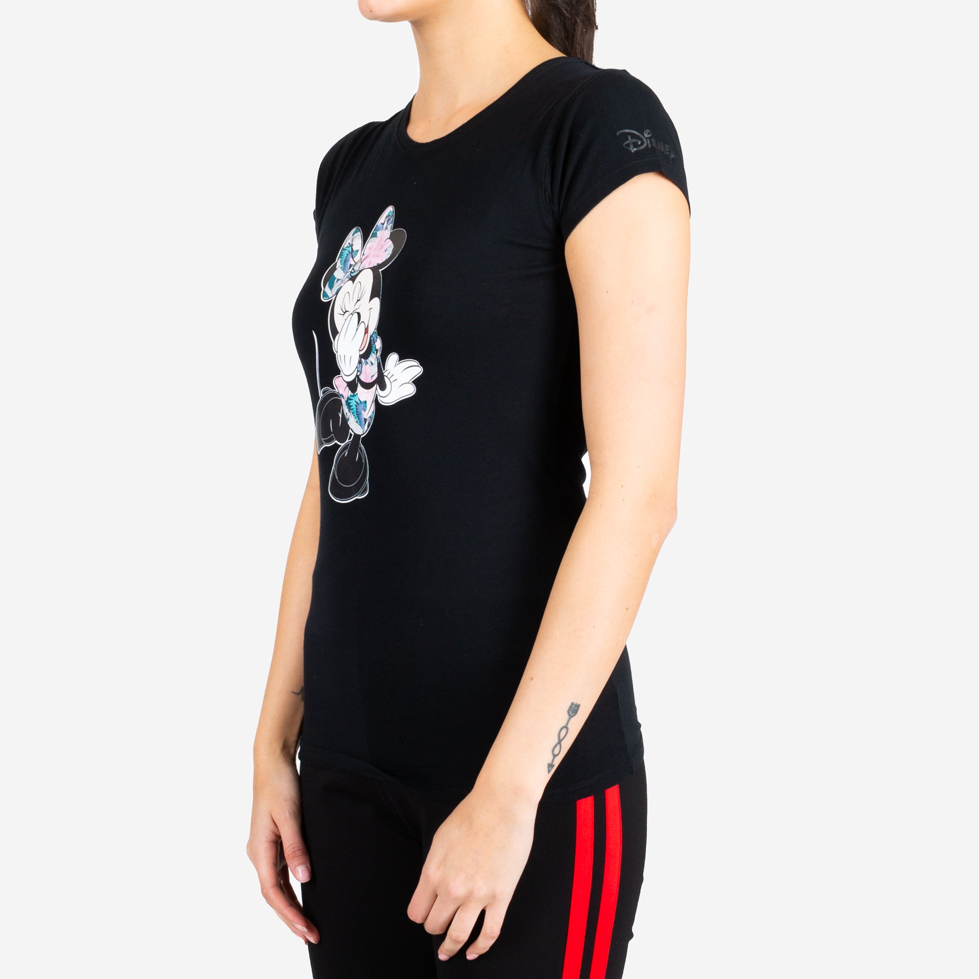 Marcelo Burlon Womens Minnie Mouse Flower Tee Black - 2