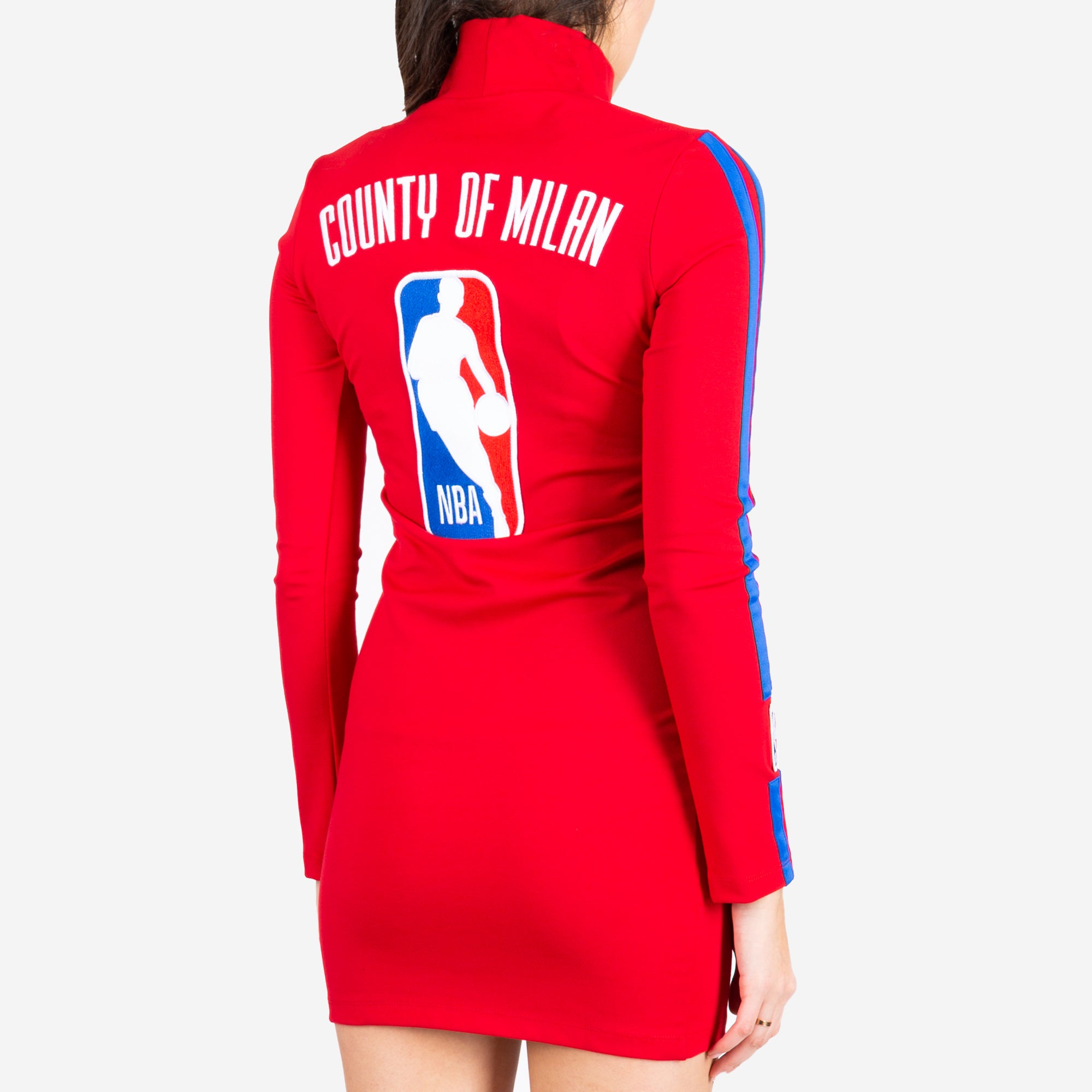 Marcelo Burlon Womens NBA Band Dress Red - 2