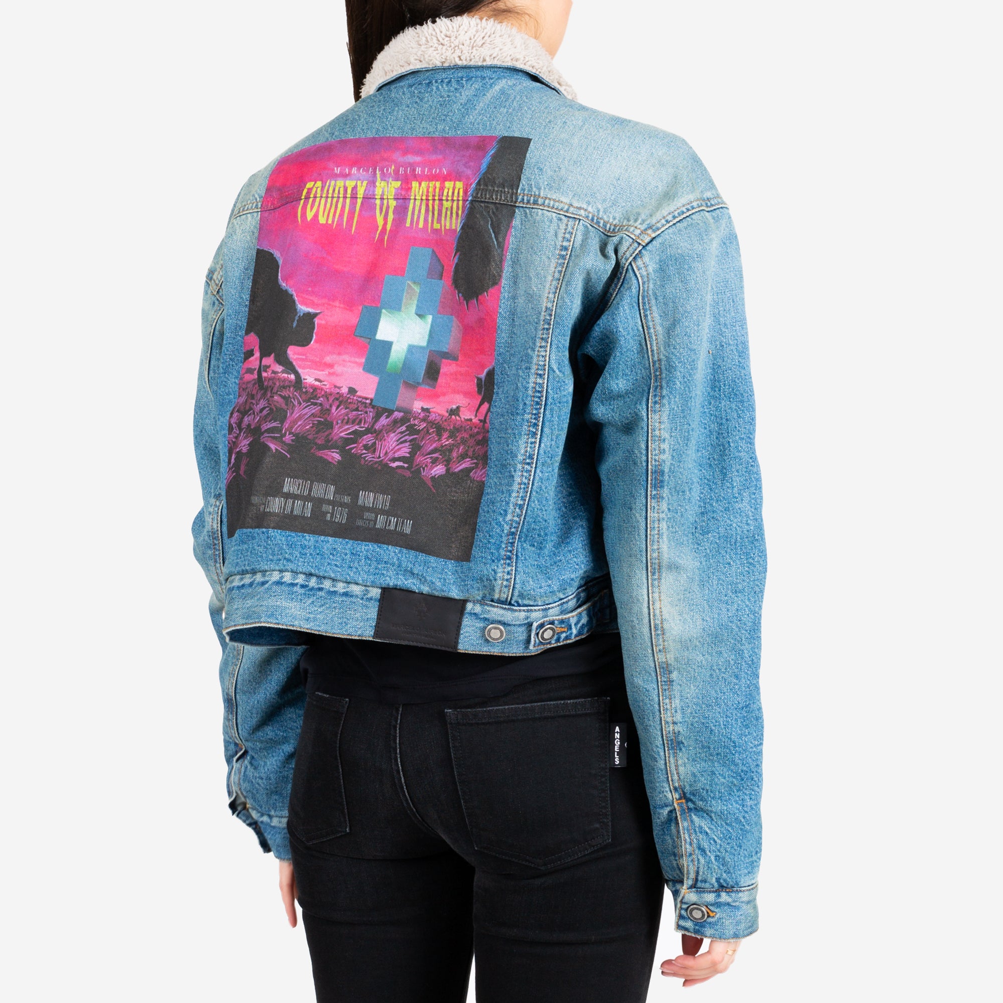 Photo of Marcelo Burlon Womens Vintage Wash Jean Jacket - 2