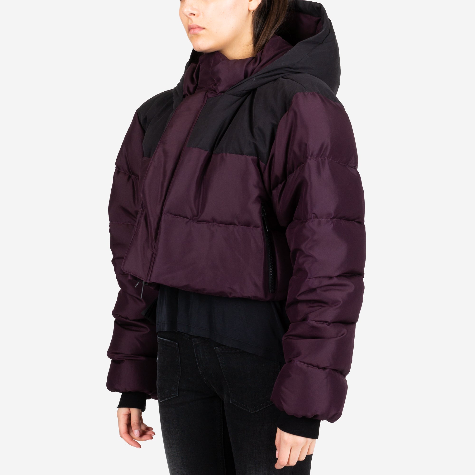 Photo of Unravel Womens Silk Habotai Cropped Down Jacket - 3