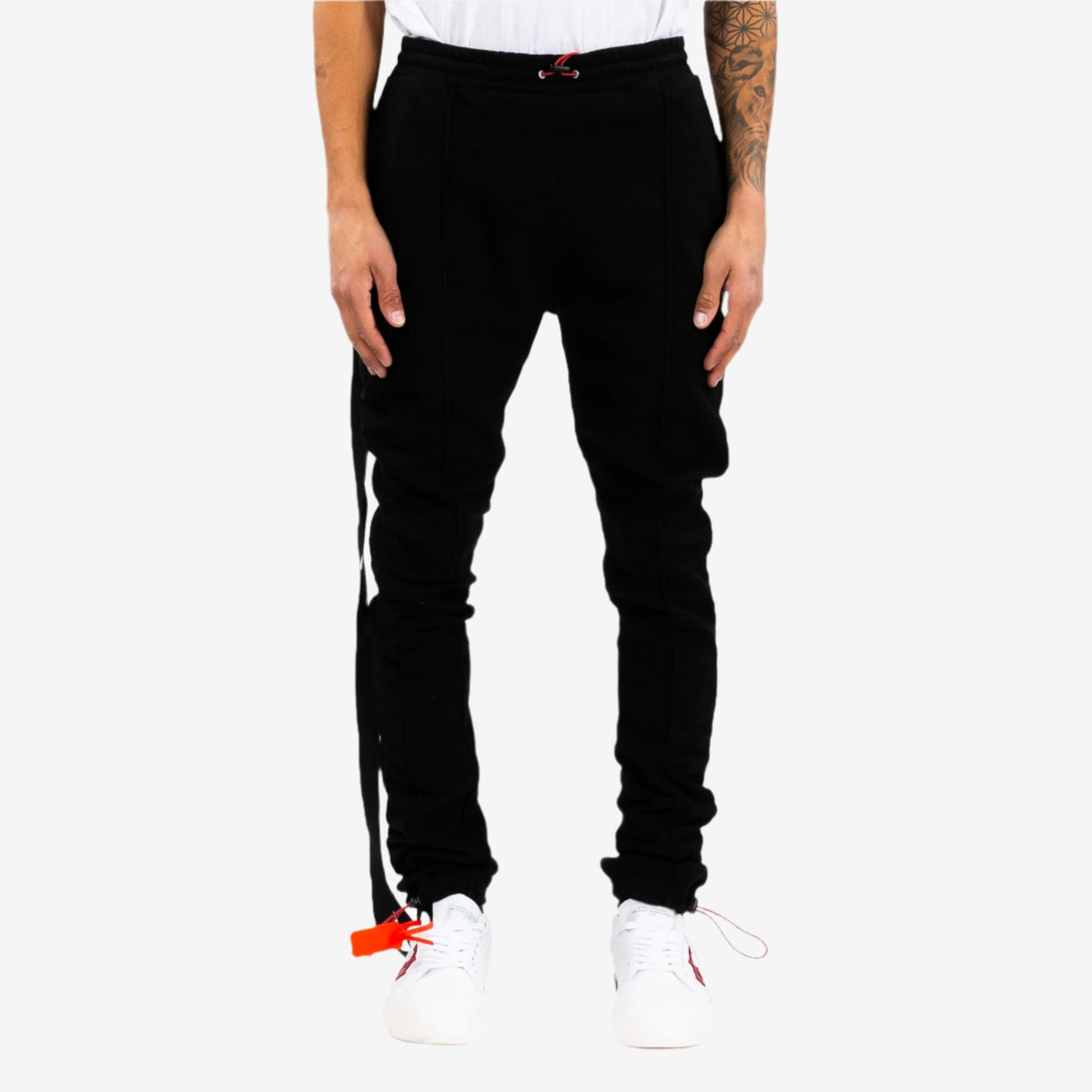 Pantalon Skinny à Lacets Ben Taverniti Unravel Project - Taille 25, Cuir D'agneau Argent/noir, Neuf
