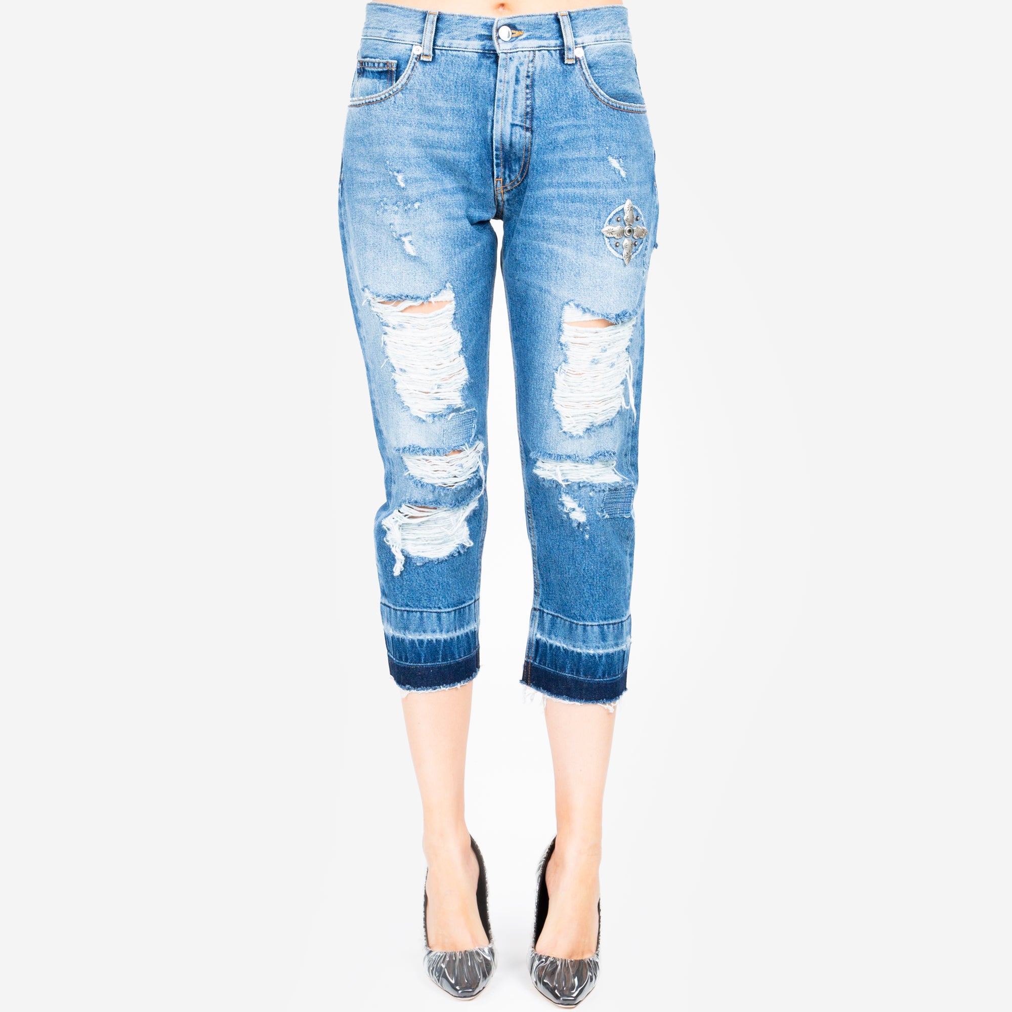 Marcelo Burlon Womens Beth Boyfriend Jeans