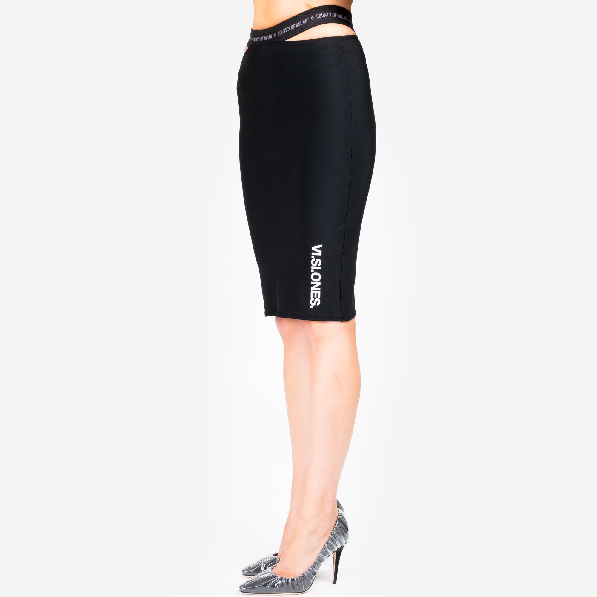 Photo of Marcelo Burlon Womens VI.SI.ONES Label Longuette Skirt - 2