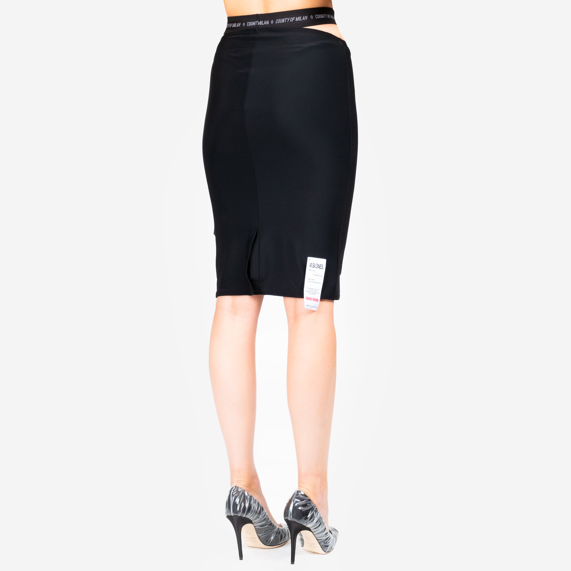 Marcelo Burlon Womens VI.SI.ONES Label Longuette Skirt Black - 3