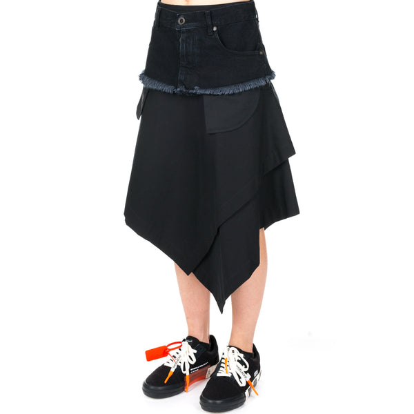 Tela Asymmetrical Denim Skirt