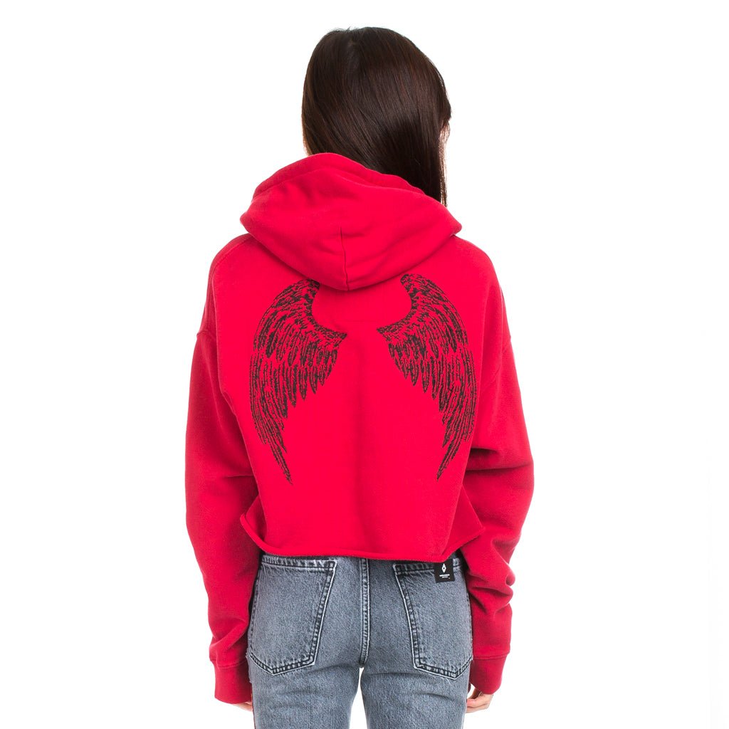 Adaptation Womens City of Angels Cropped Hoody Red - 2