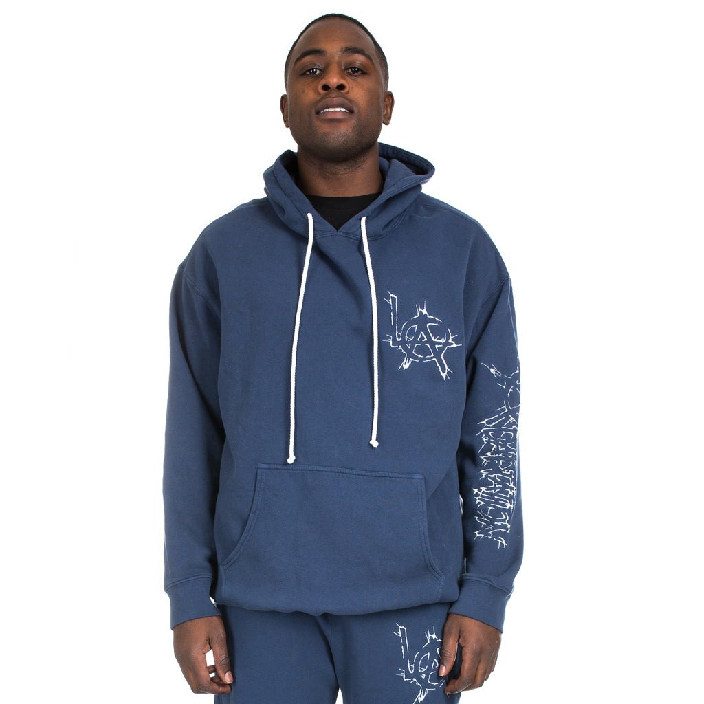 Adaptation LA Mens LA Anarchy Hoody in Navy Blue