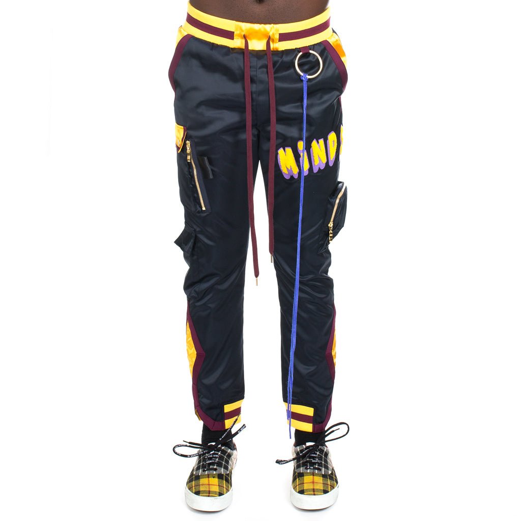 Mindseeker Nylon Patch Rib Sweatpants Black - 1