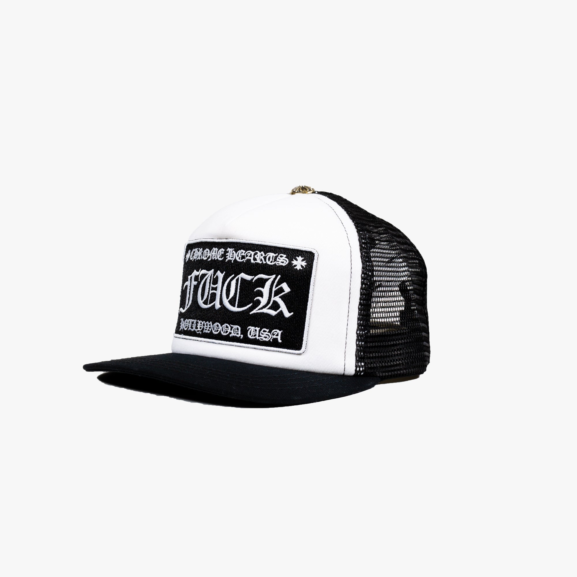 Chrome Hearts FCK Patch White/Black Trucker Cap Black - 3