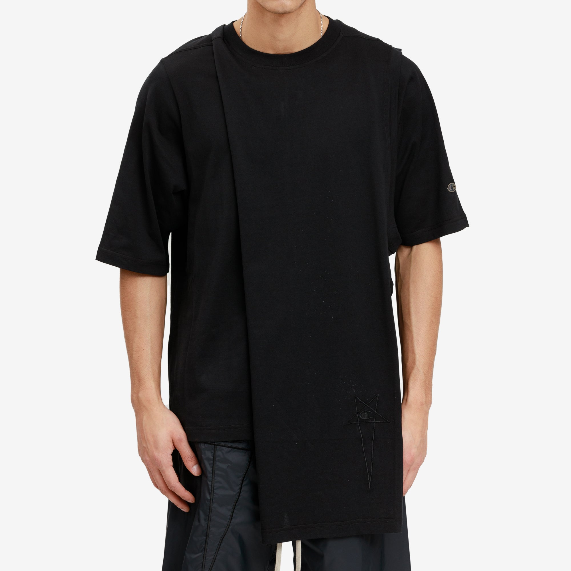 Rick Owens Champion Toga Tee Black - 1