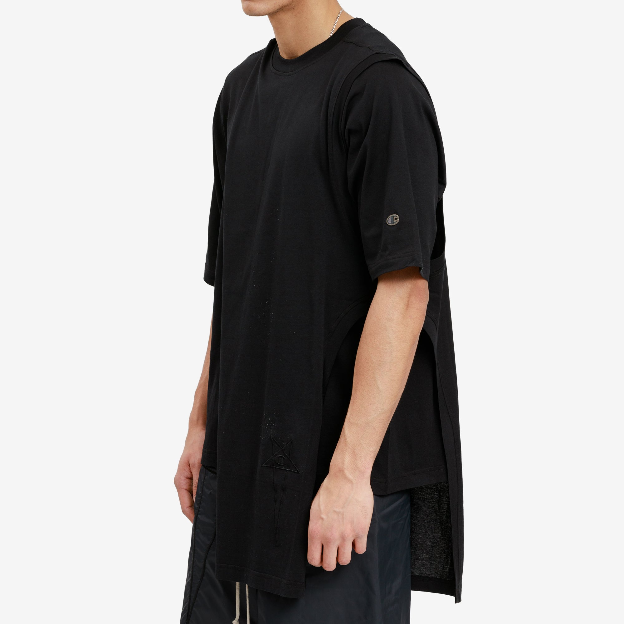 Rick Owens x Champion Toga Tee in Black