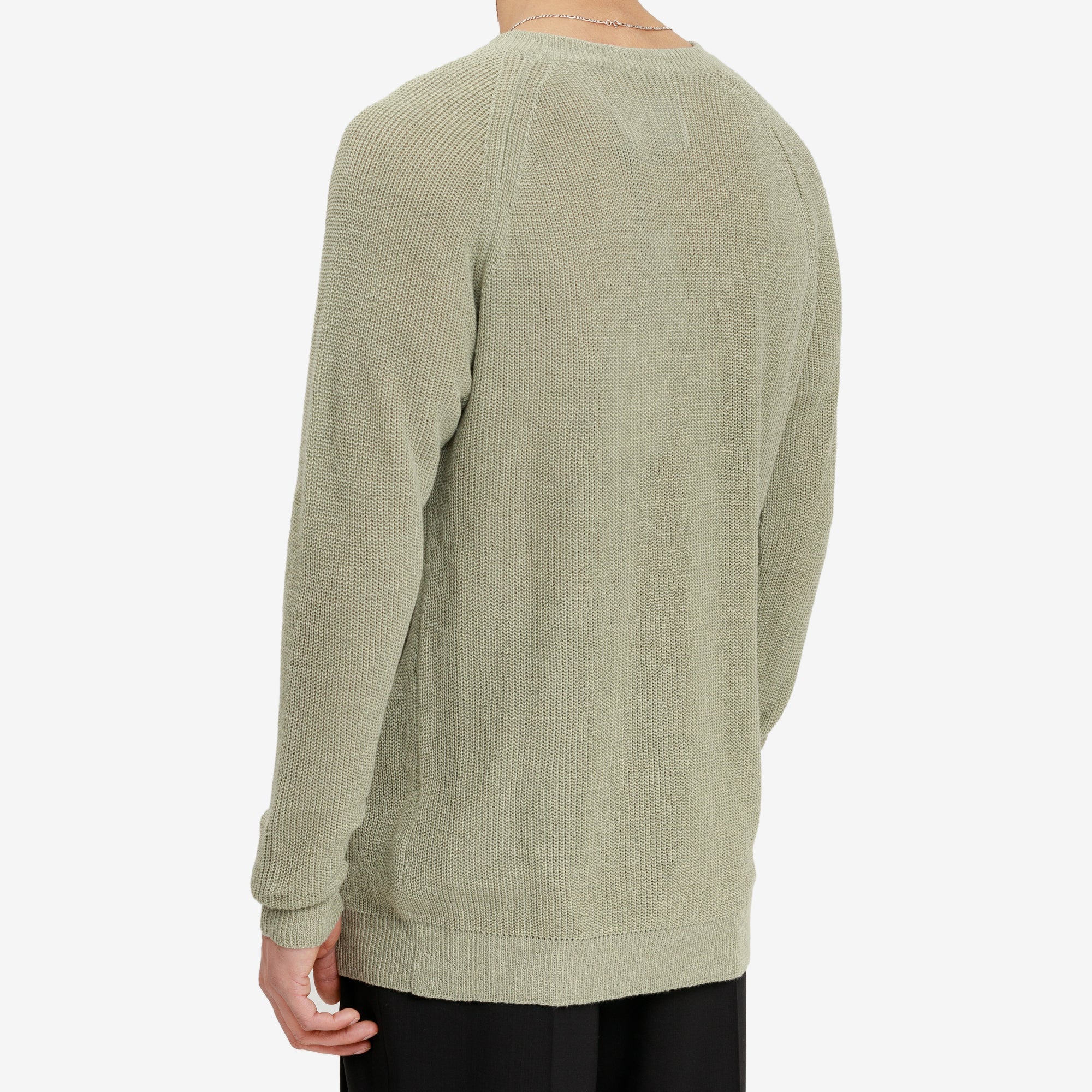 Tobias Birk Nielsen Dhenain Rib Pocket Sweater Light Green - 4
