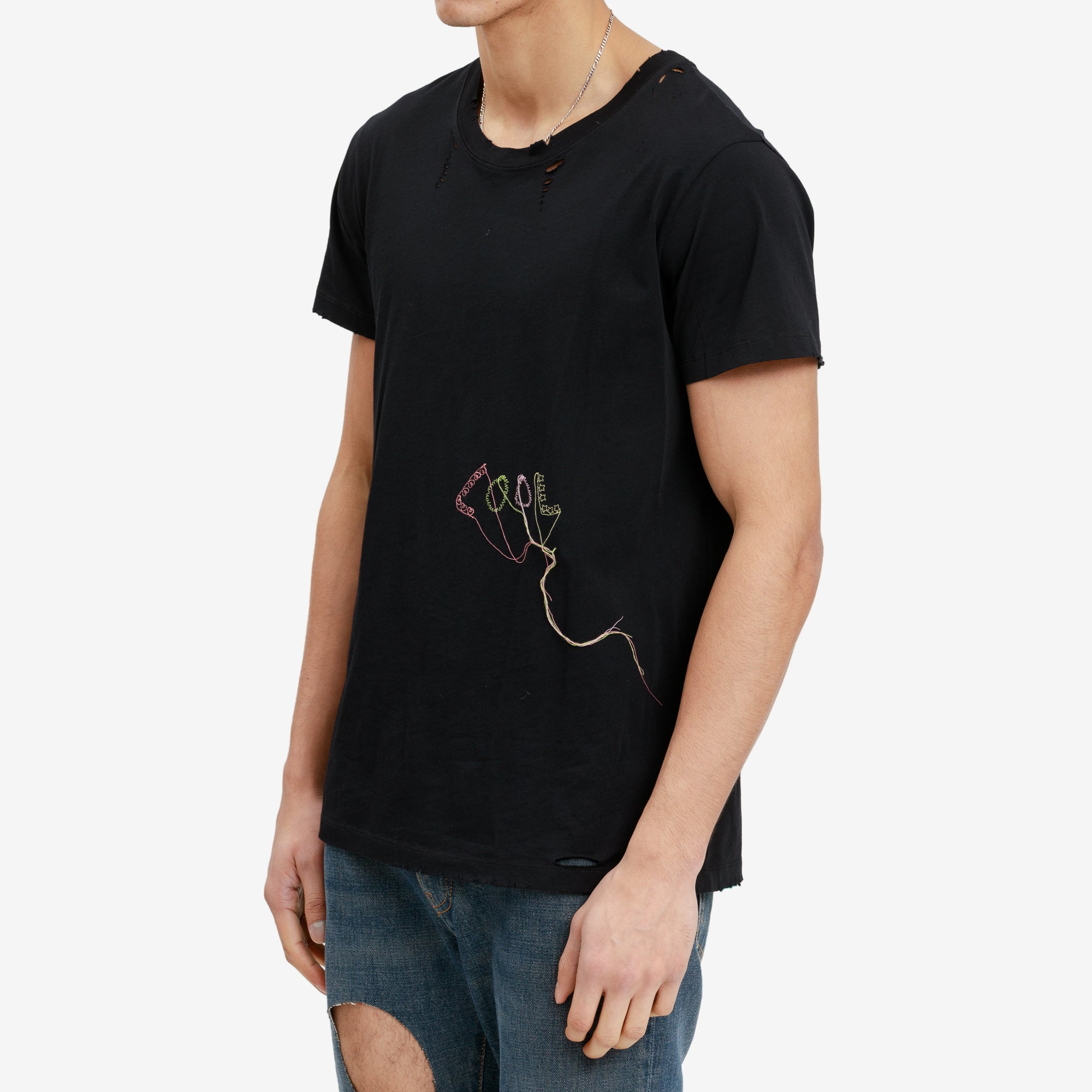 COOL T.M Embroidered COOL Vintage T-Shirt Black - 3