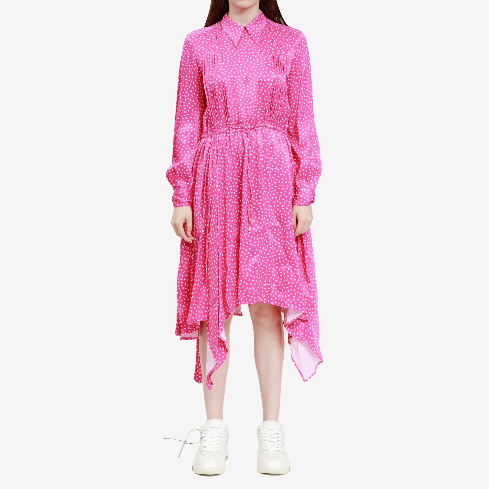 Off - White Womens Fuchsia Fluid Dress FUCHSIA - 1