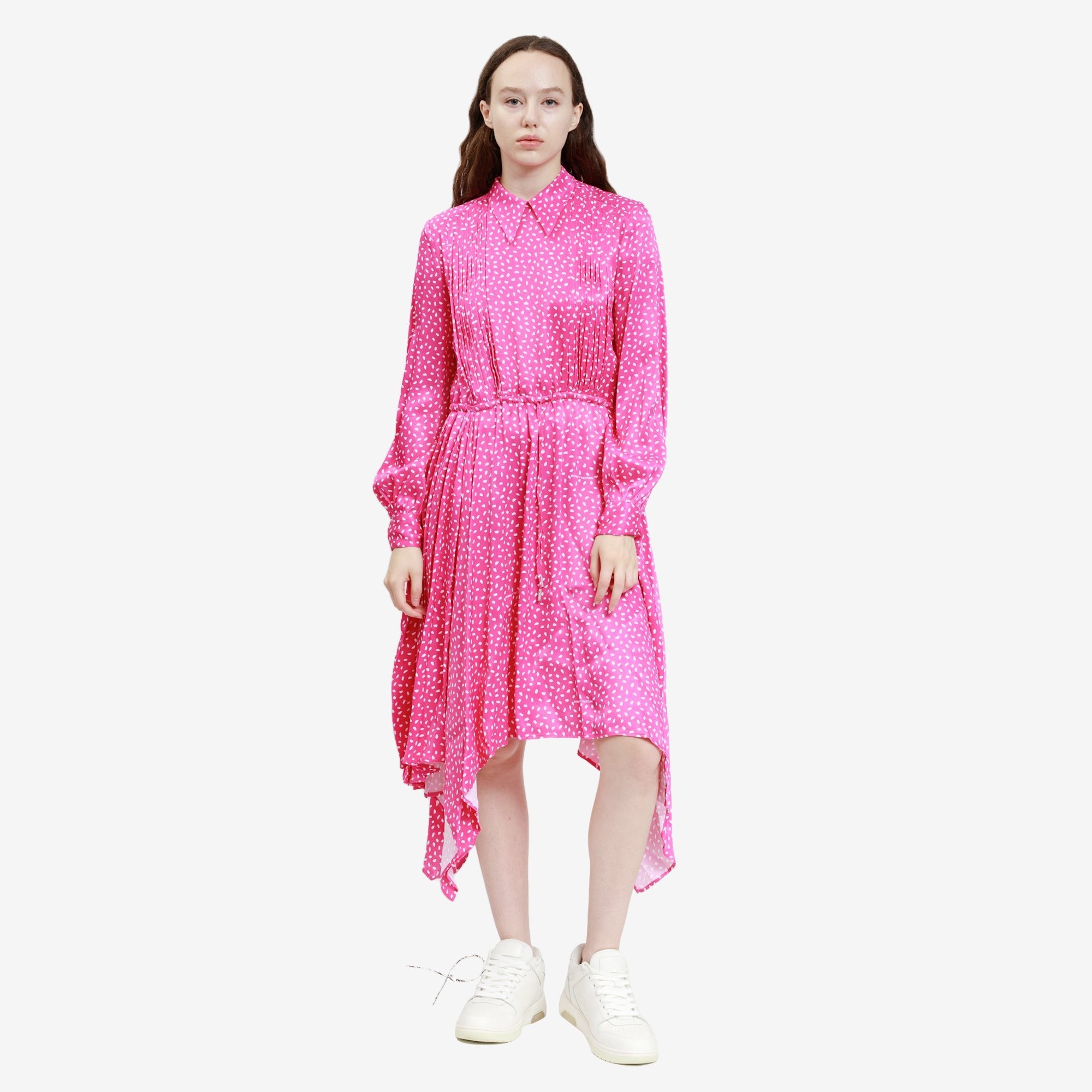 Off - White Womens Fuchsia Fluid Dress FUCHSIA - 2