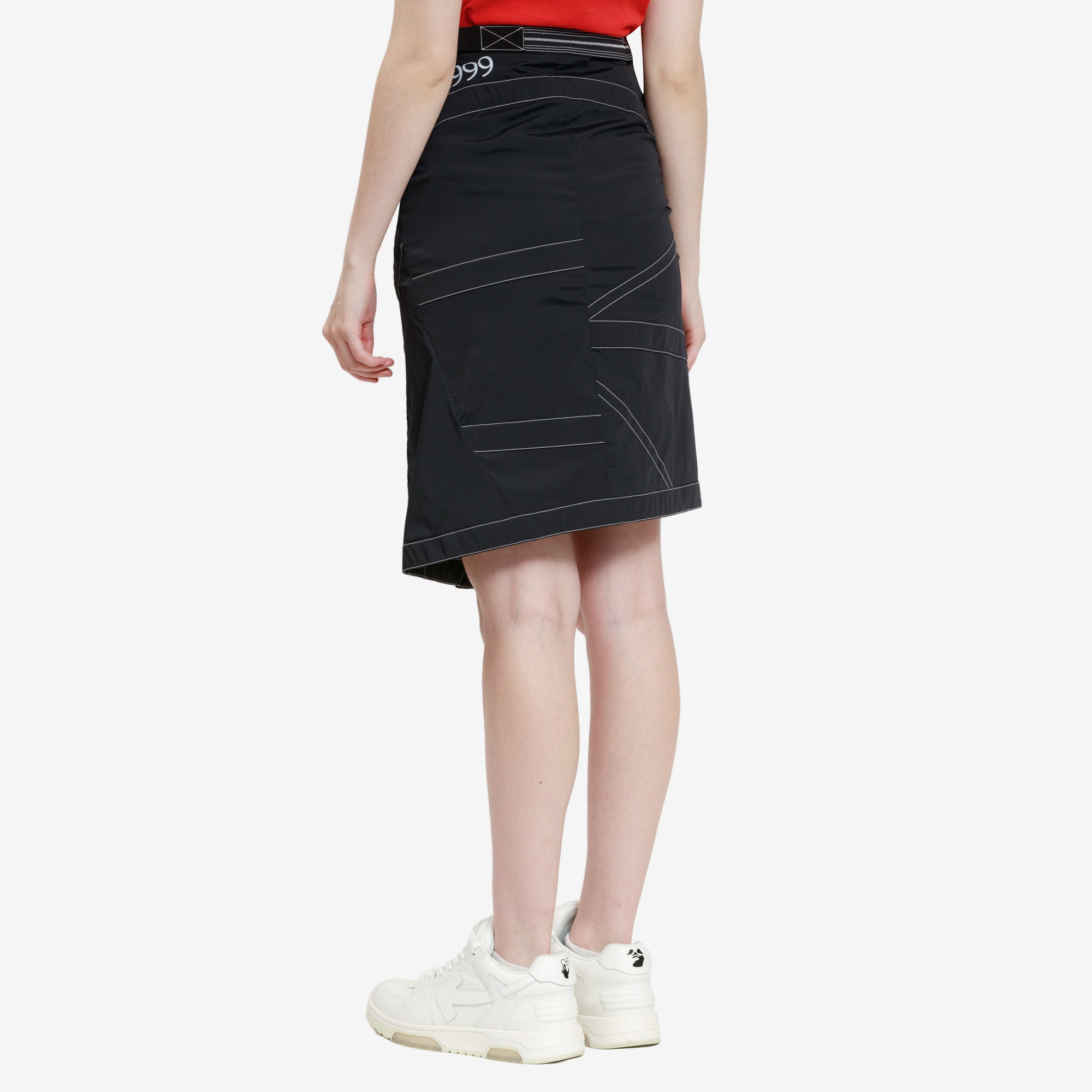 Off - White Womens Nylon Parachute Skirt BLACK - 4