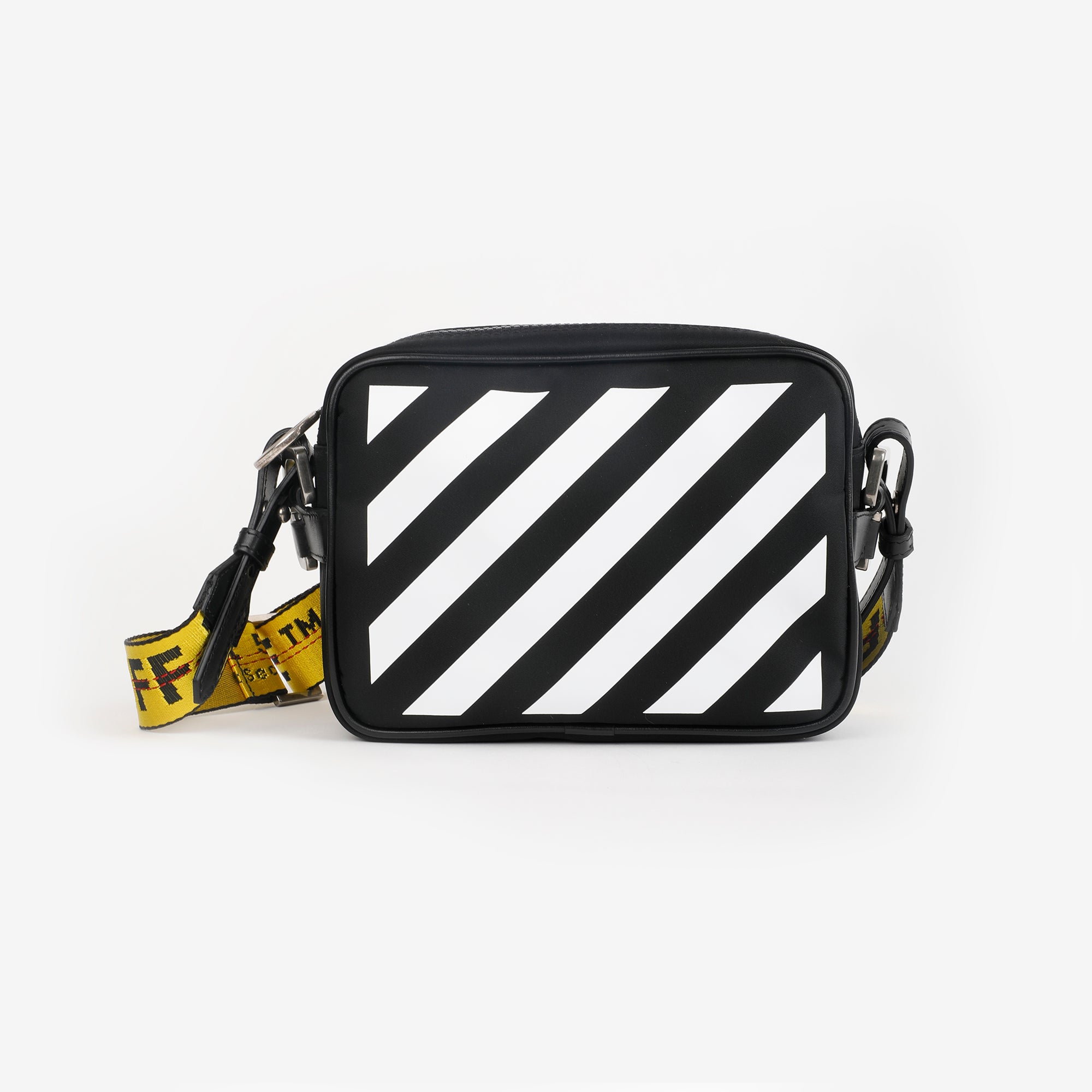 Off - White Binder Nylon Small Crossbody Bag Black - 1