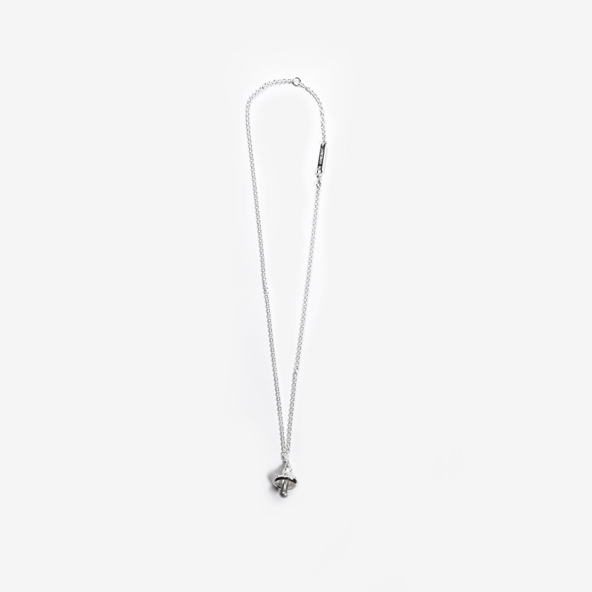 Ambush Mushroom Charm Necklace Silver - 1