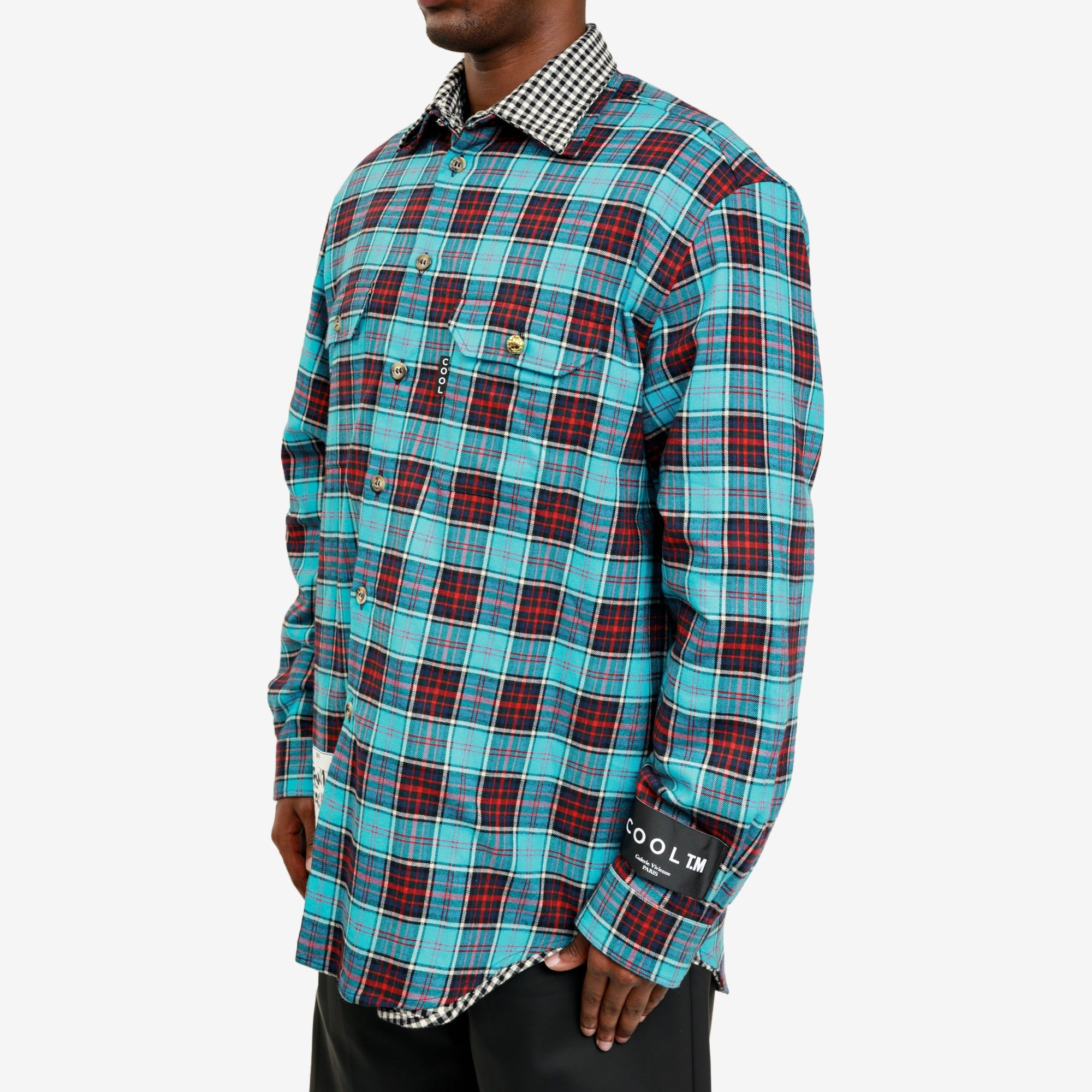 COOL T.M Reversible Check Shirt Turquoise - 3