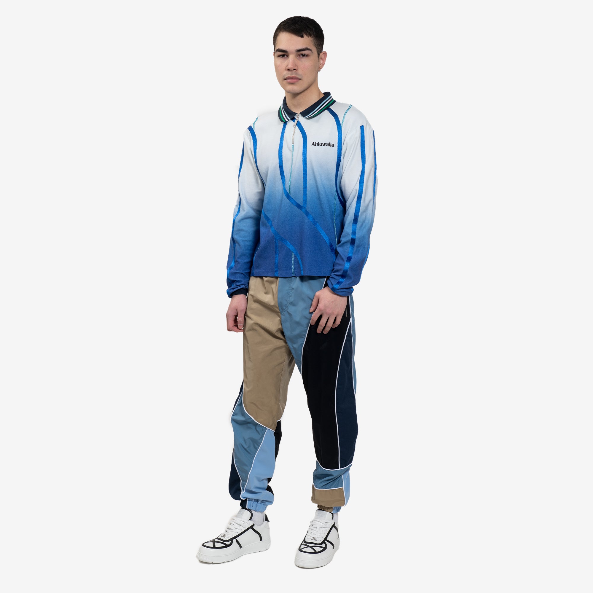 Ahluwalia Expression LS Polo Shirt Blue - 2