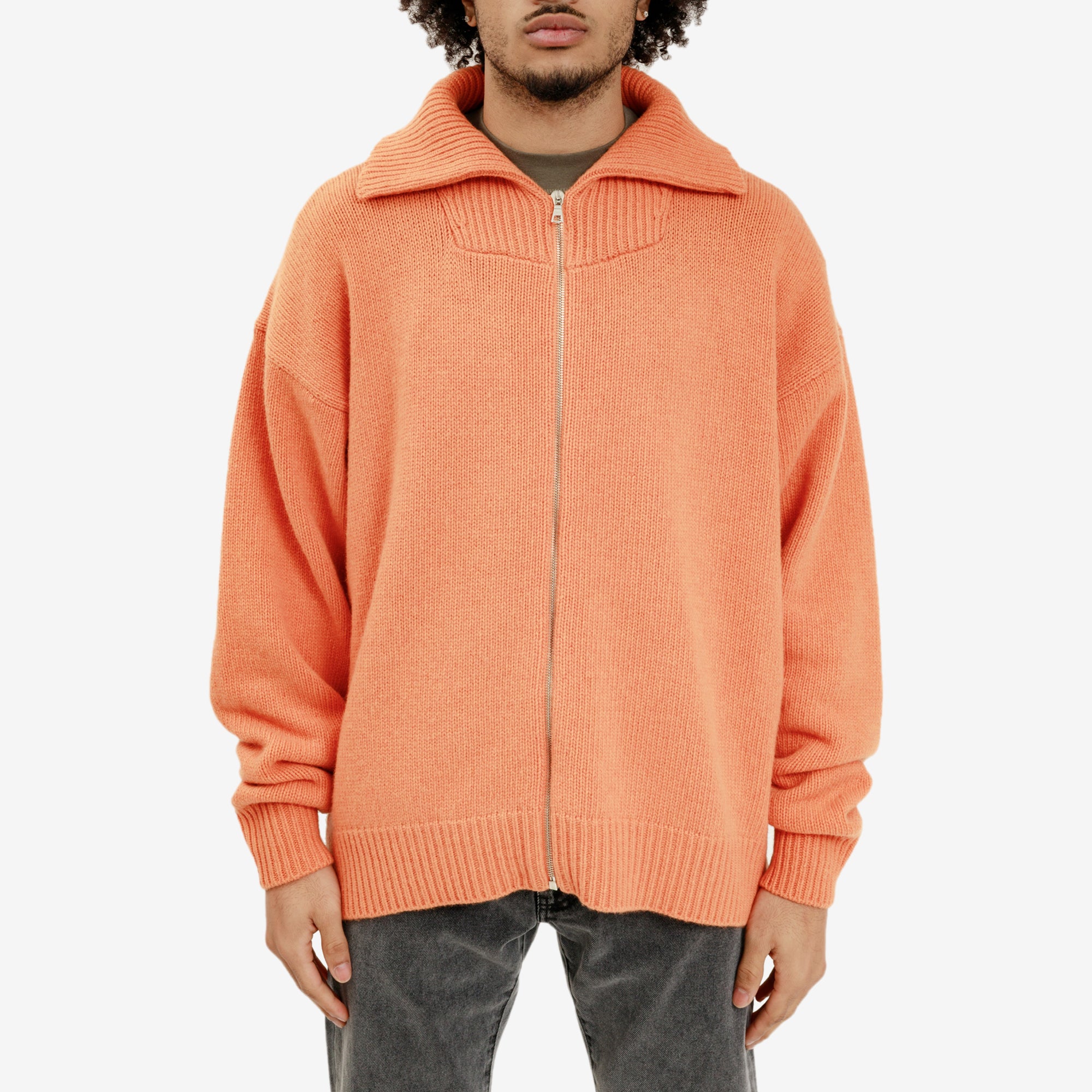 Palm Angels Unknown Location Zipped Cardigan Orange - 1