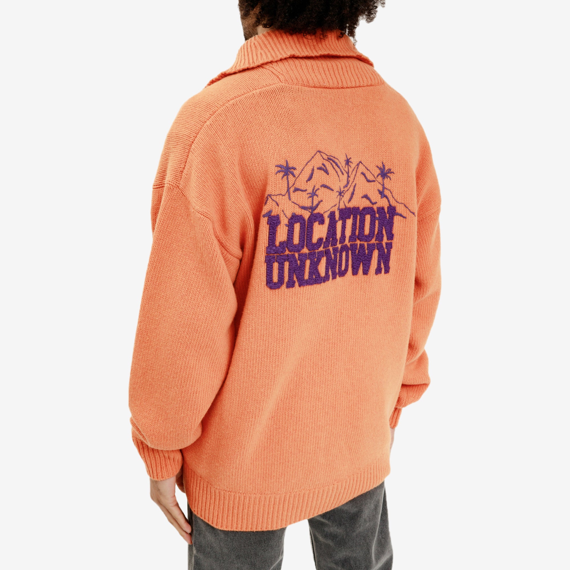 Palm Angels Unknown Location Zipped Cardigan Orange - 4