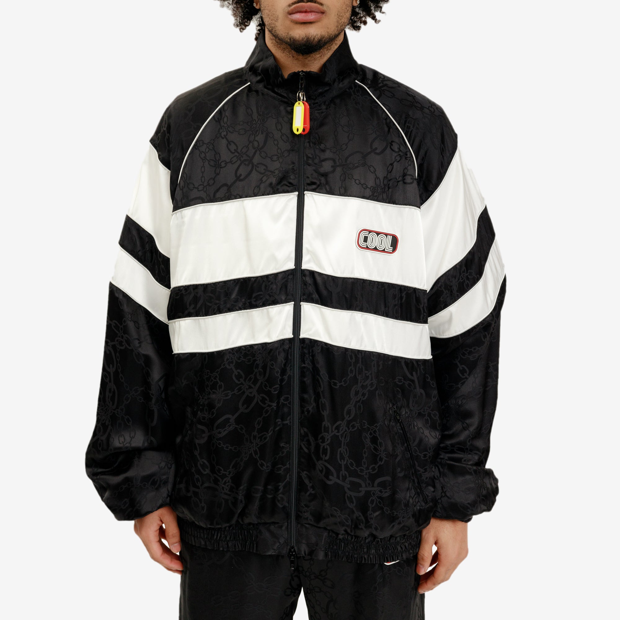 COOL T.M 80's Silk Track Jacket Black - 1