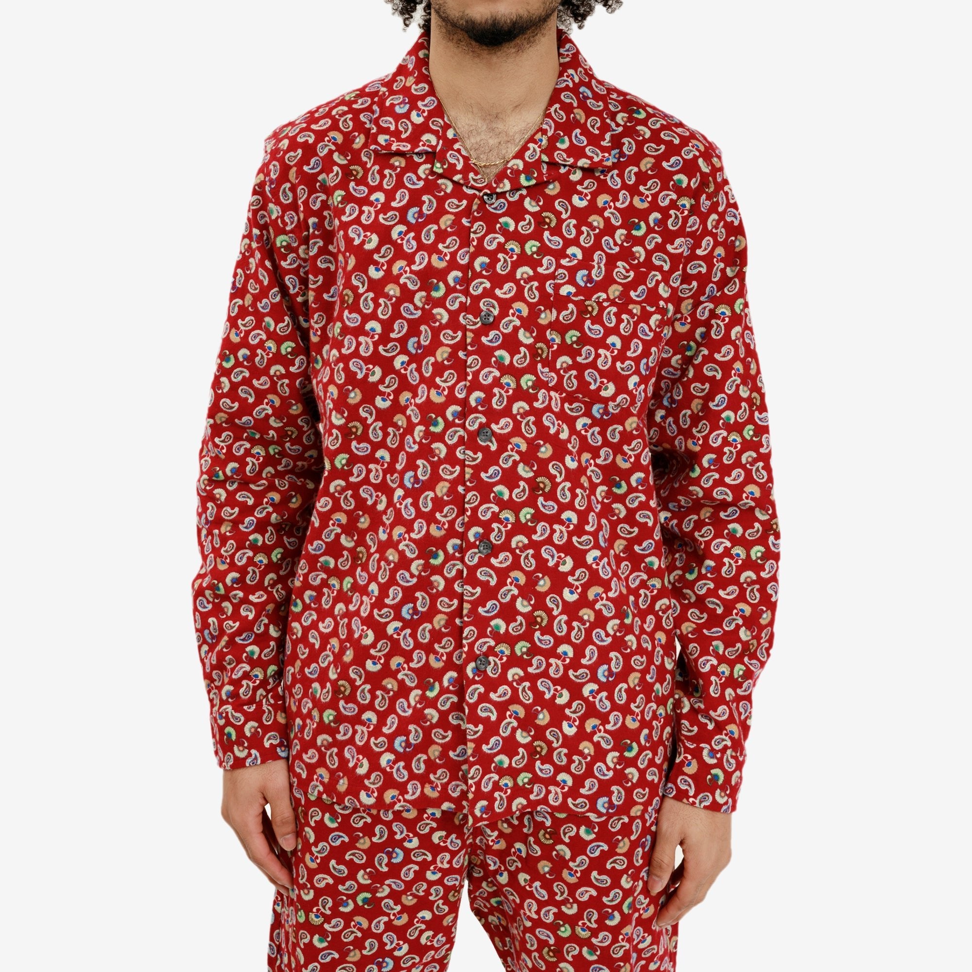 CLOT Paisley Shirt Burgundy - 1