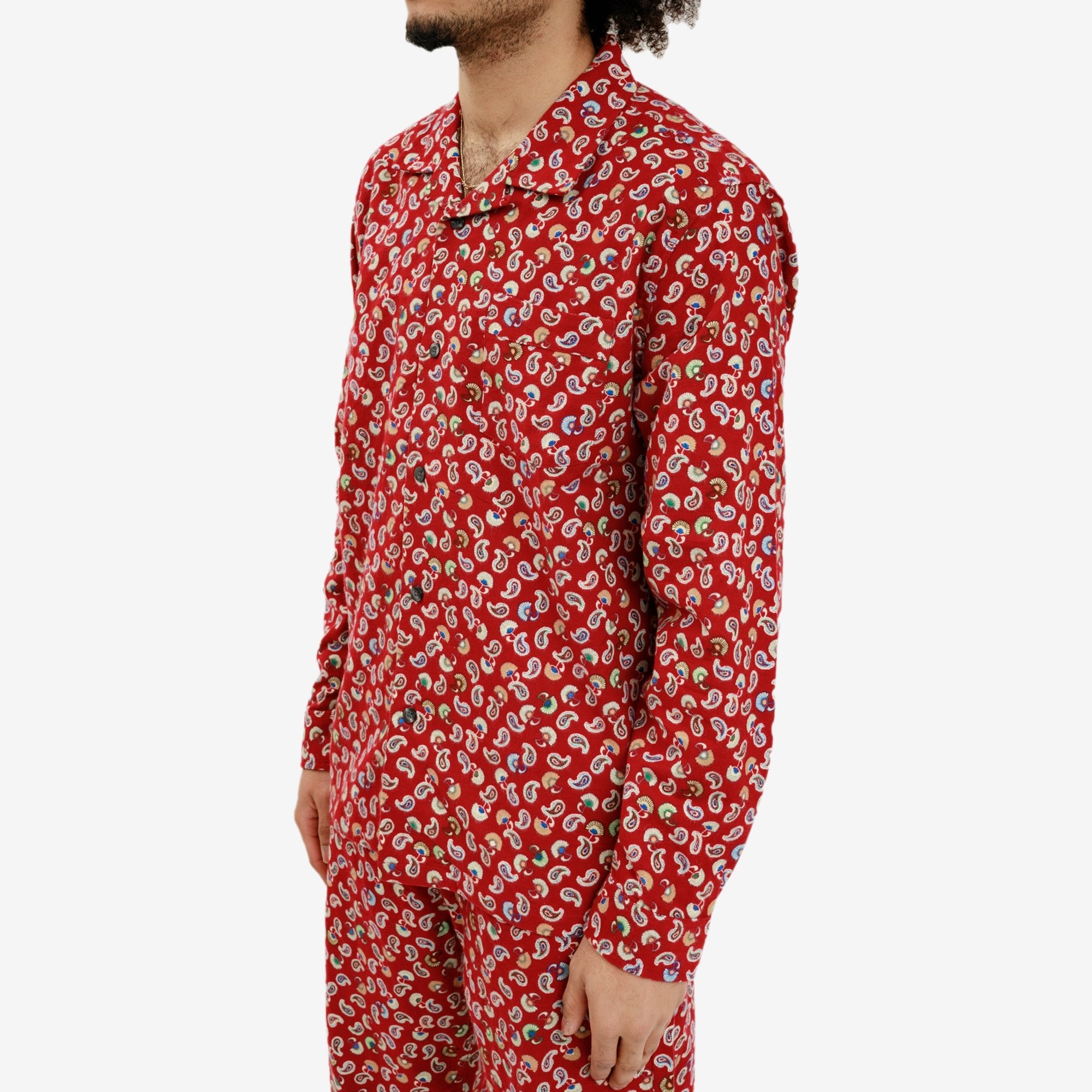 CLOT Paisley Shirt Burgundy - 3