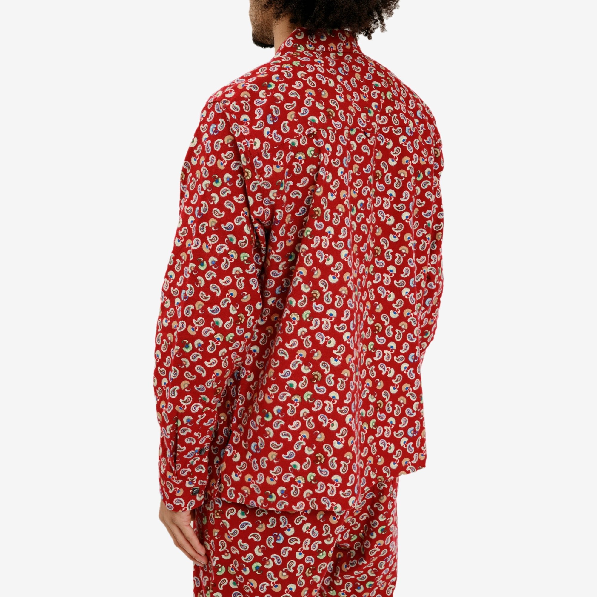 CLOT Paisley Shirt Burgundy - 4