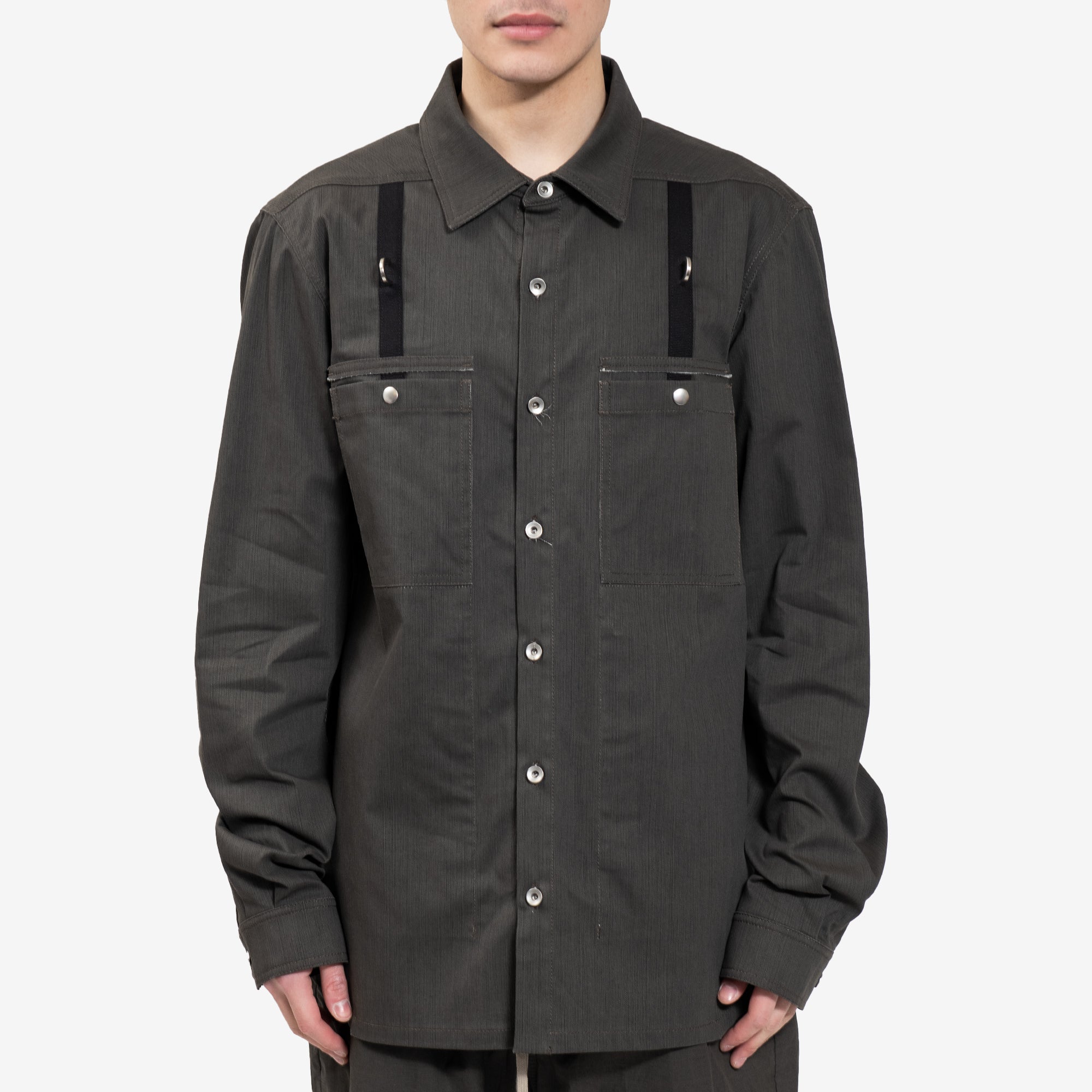 Rick Owens DRKSHDW Fog Denim Outershirt Dark Dust - 1