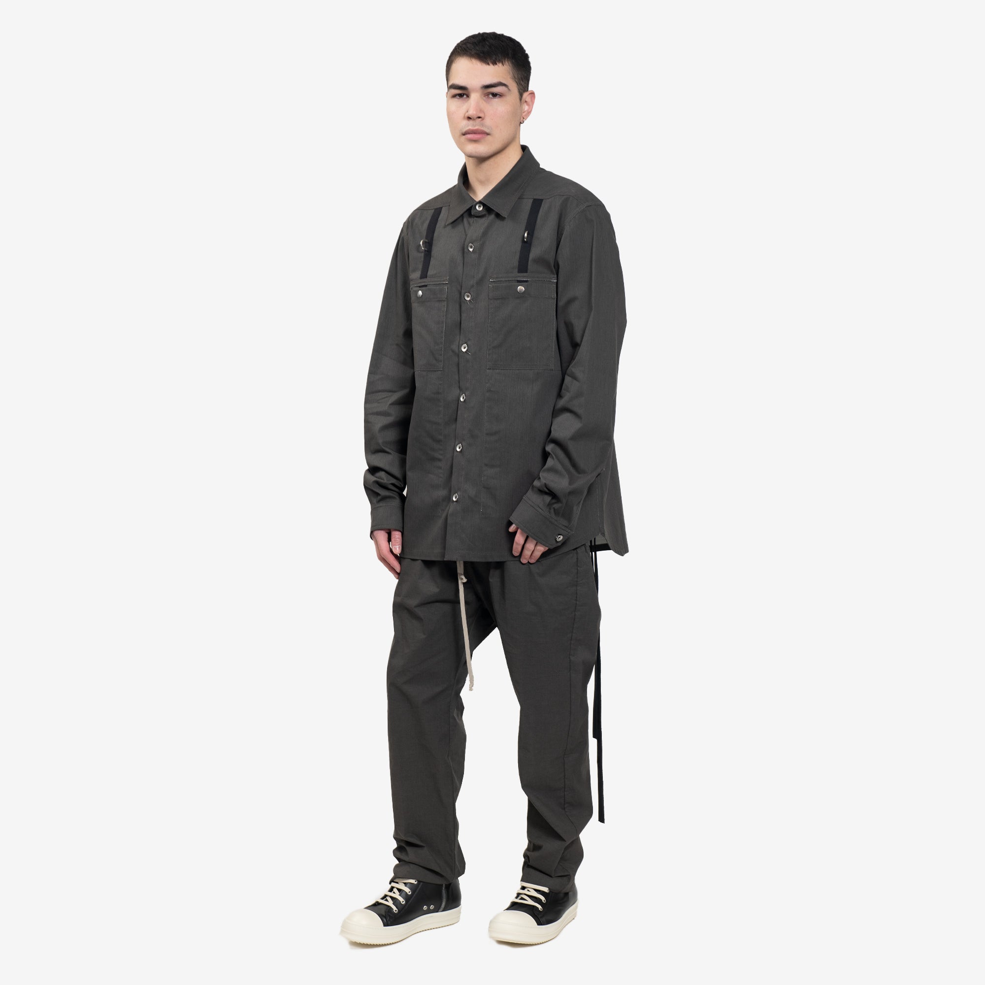 Rick Owens DRKSHDW Fog Denim Outershirt Dark Dust - 2