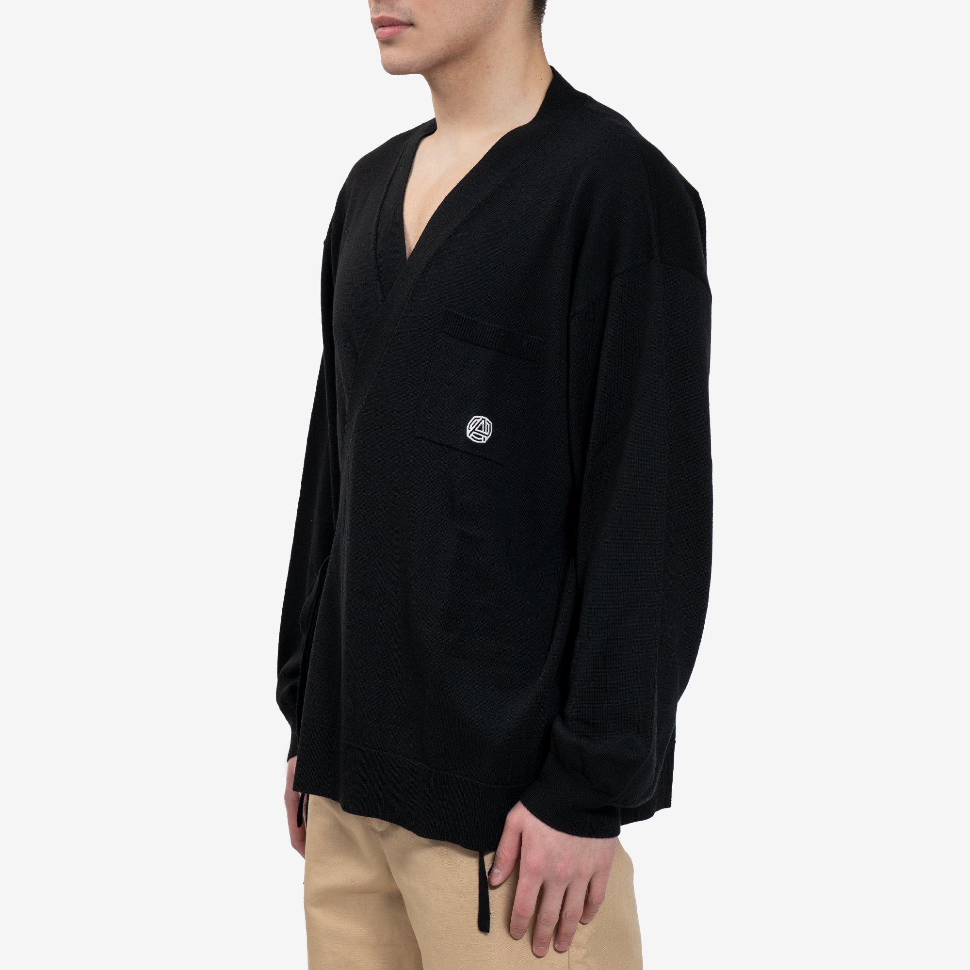 Ambush Knitted Kimono Shirt Black - 3