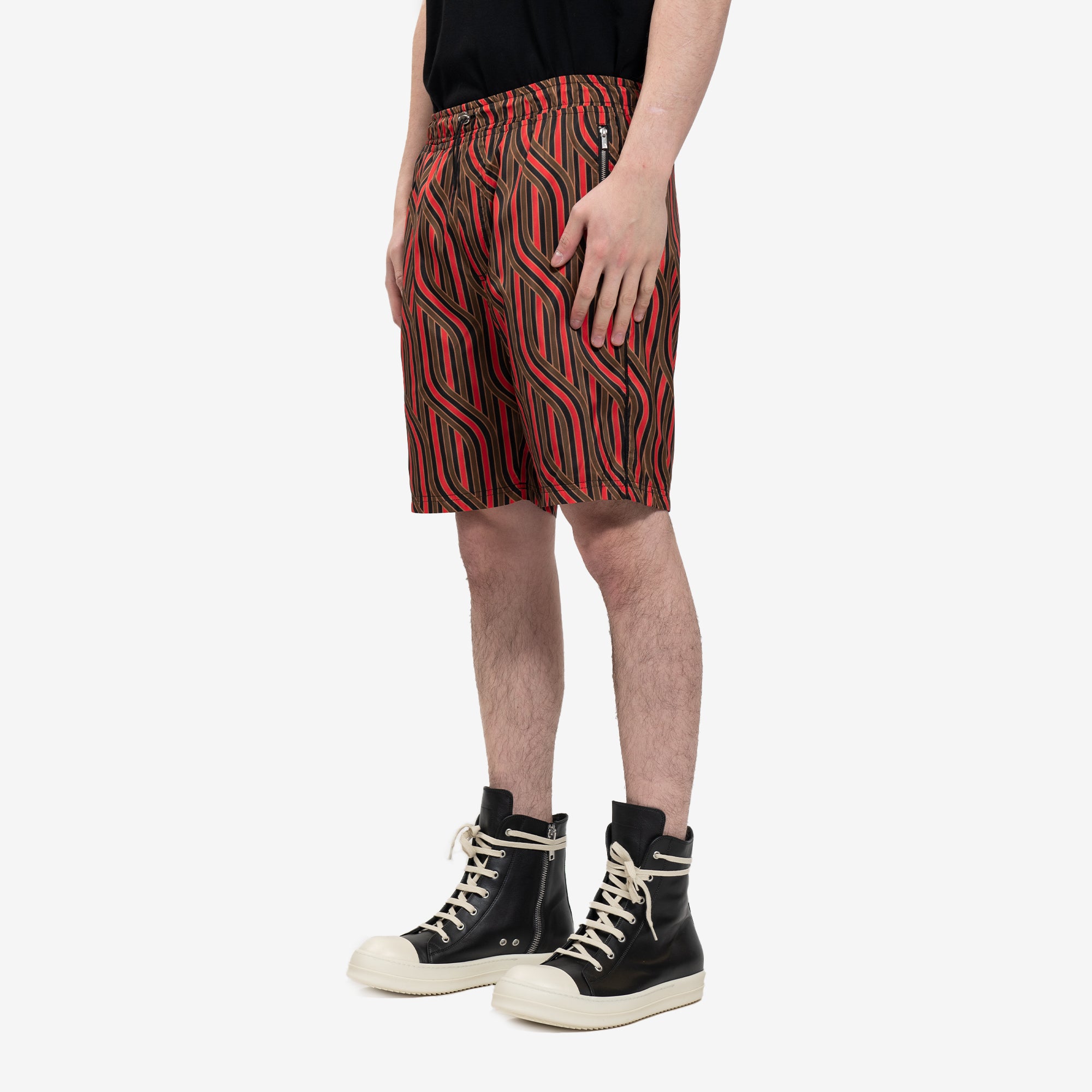 Ahluwalia Braid Print Shorts Red - 3