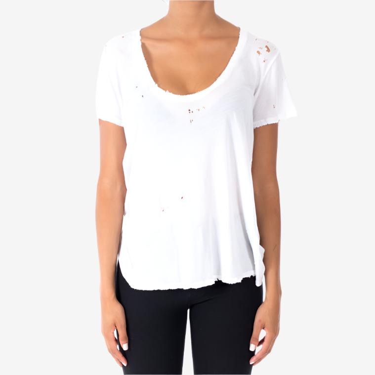 Photo of Unravel Womens Distressed Jersey Tee - 1