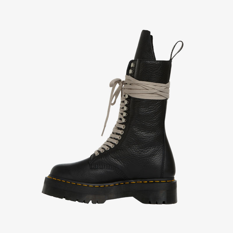 Rick Owens - Mens Dr. Martens Quad Sole Calf Length Boots in Black