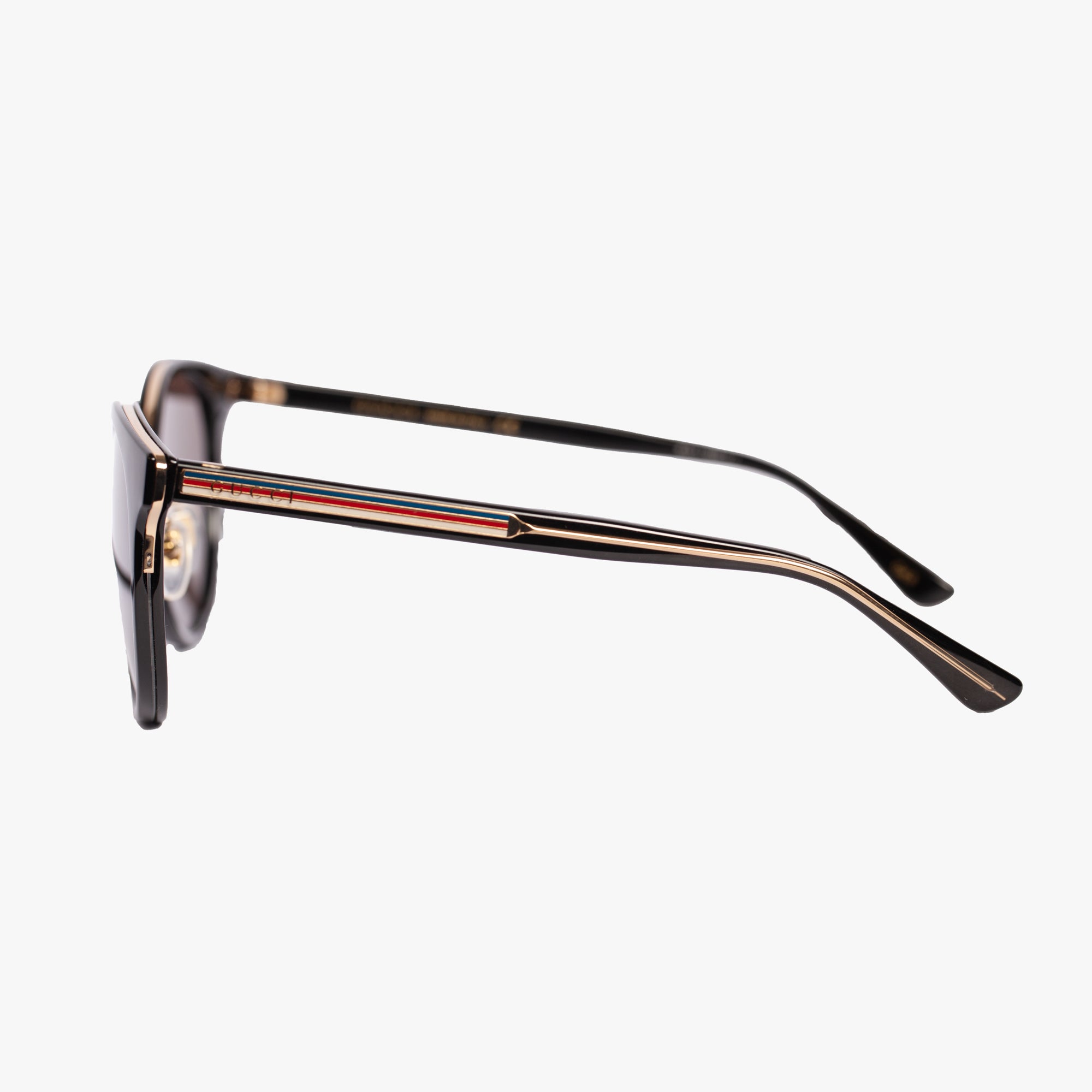 Gucci Eyewear Womens Black Round Acetate Sunglasses Black - 4