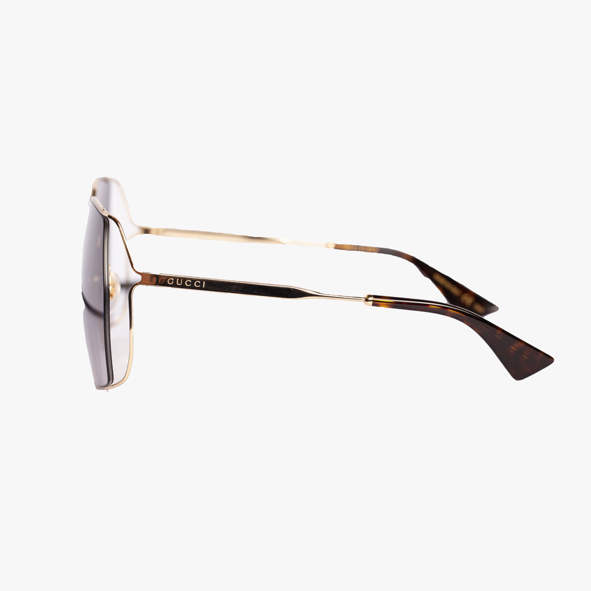 Photo of Gucci Eyewear Womens Gold Square Metal Sunglasses - 4