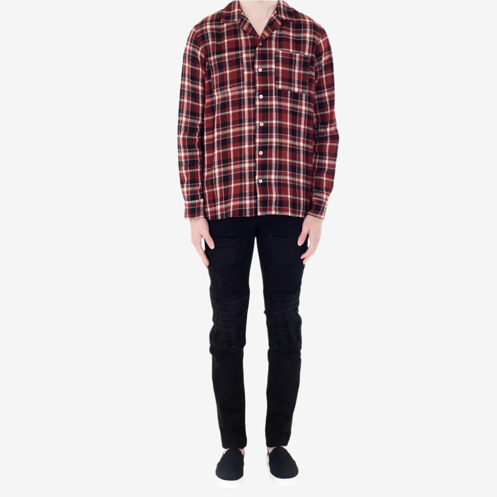 Palm Angels Check Pijama Shirt Red - 7