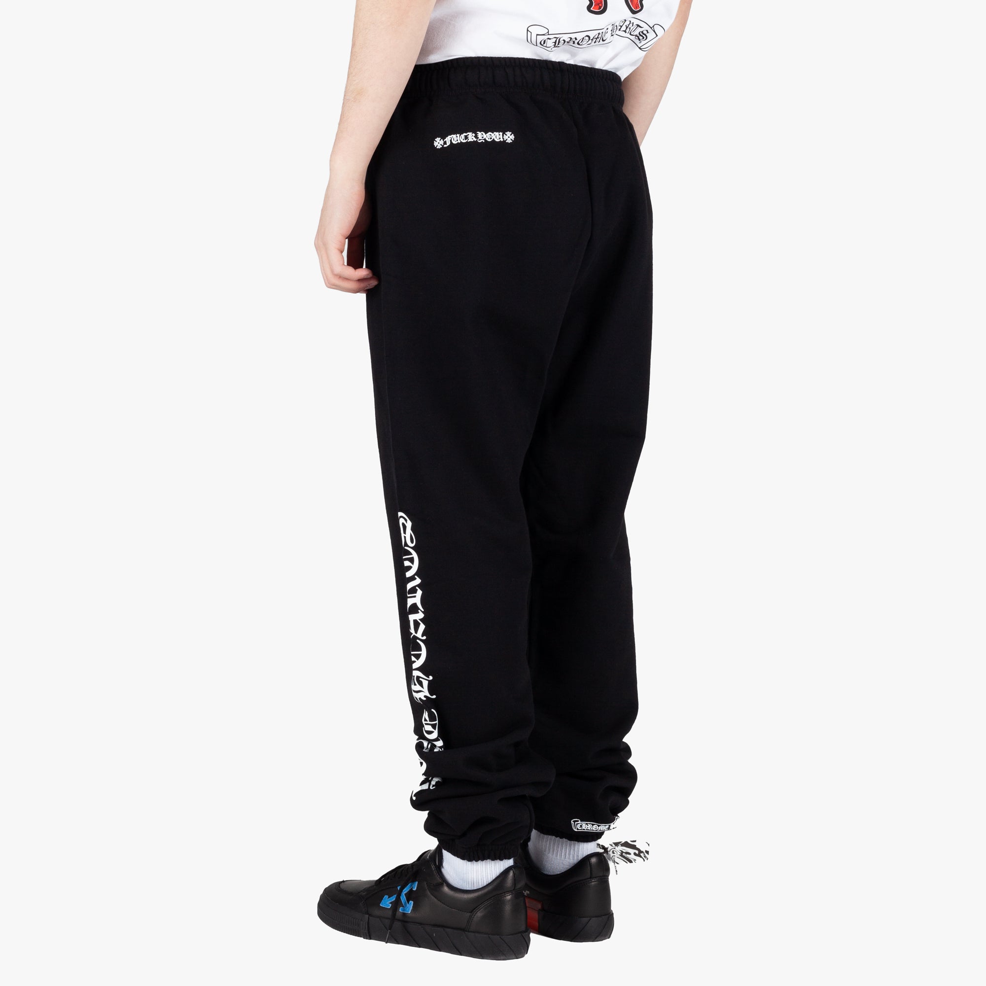 Chrome Hearts Script Scroll Label Sweatpants Black - 4