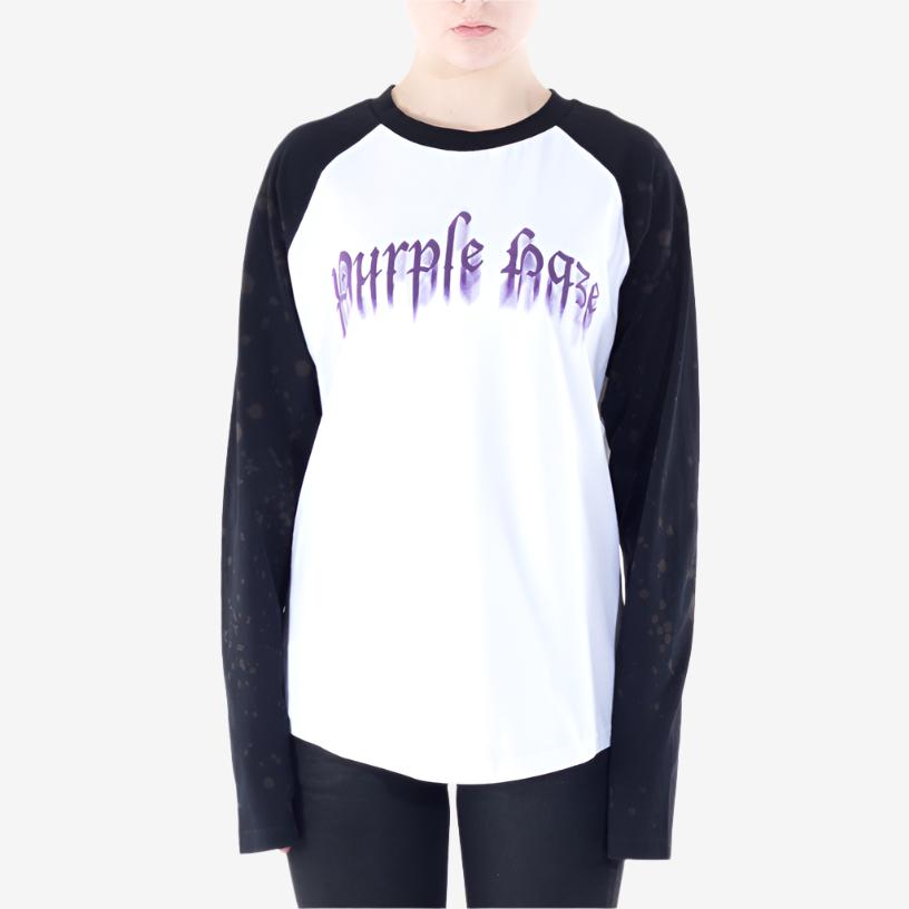 Palm Angels Purple Haze LS Tee White - 2