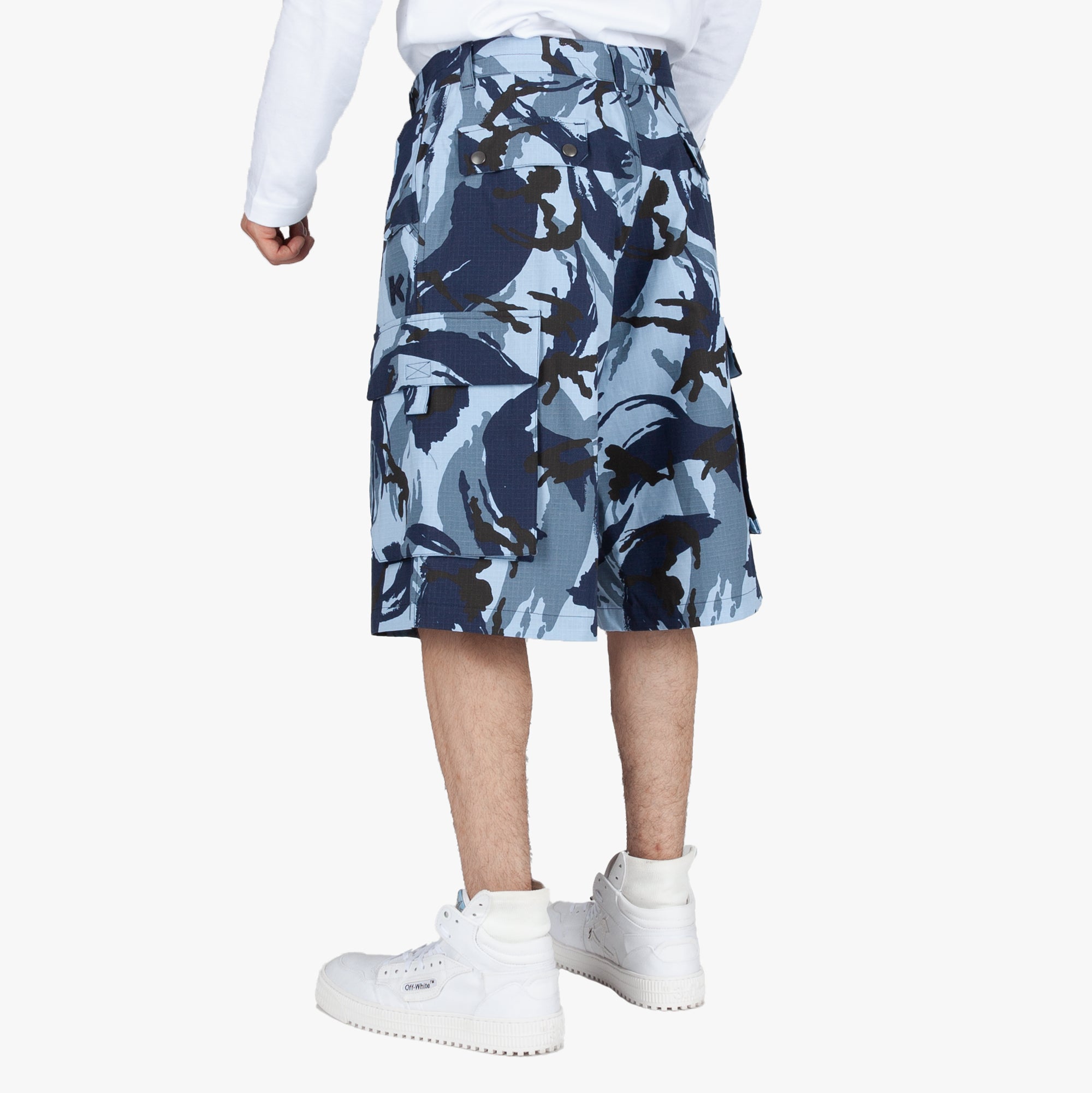 Kenzo Tropic Camouflage Shorts Blue - 4