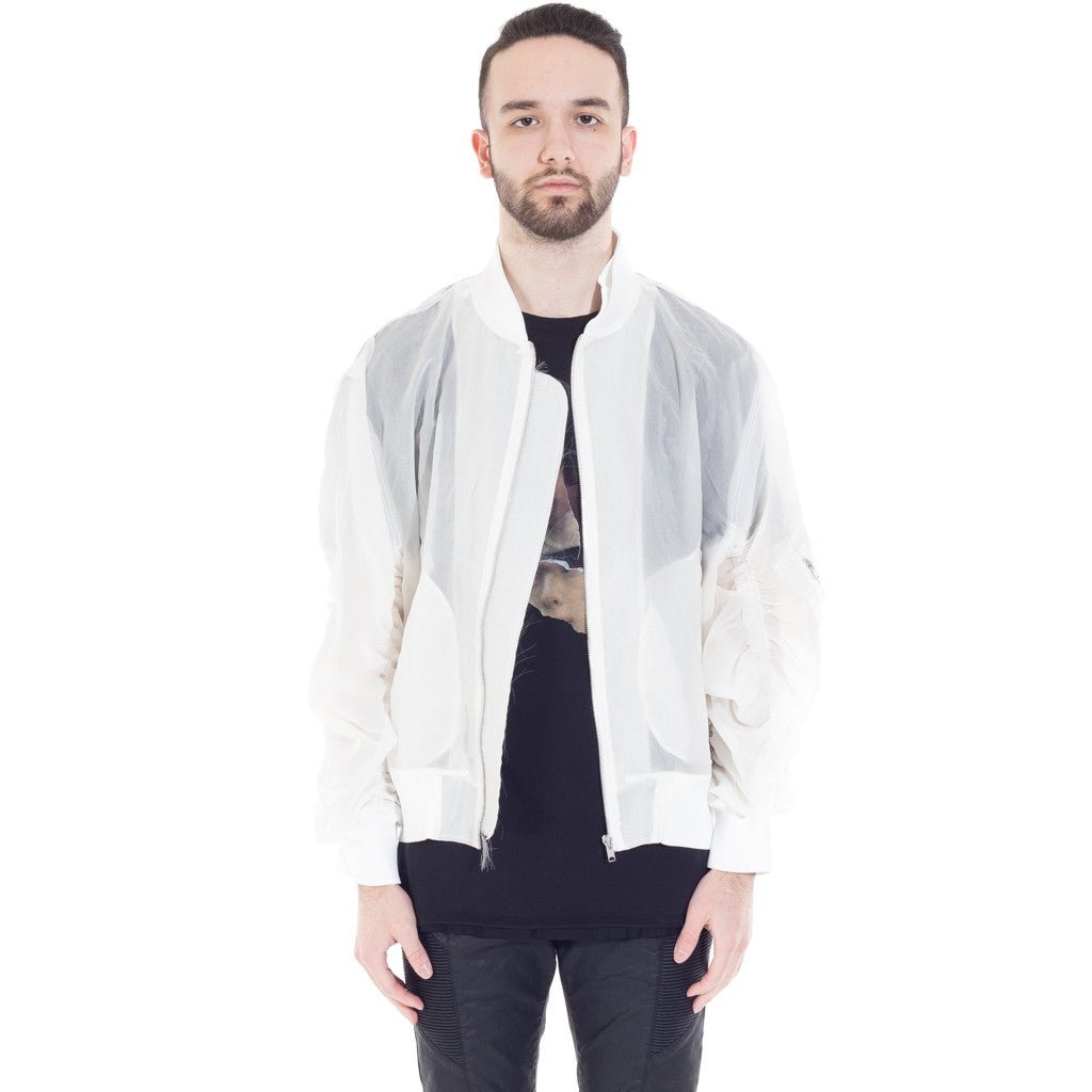 Damir Doma Jon Sheer Bomber Jacket White - 1