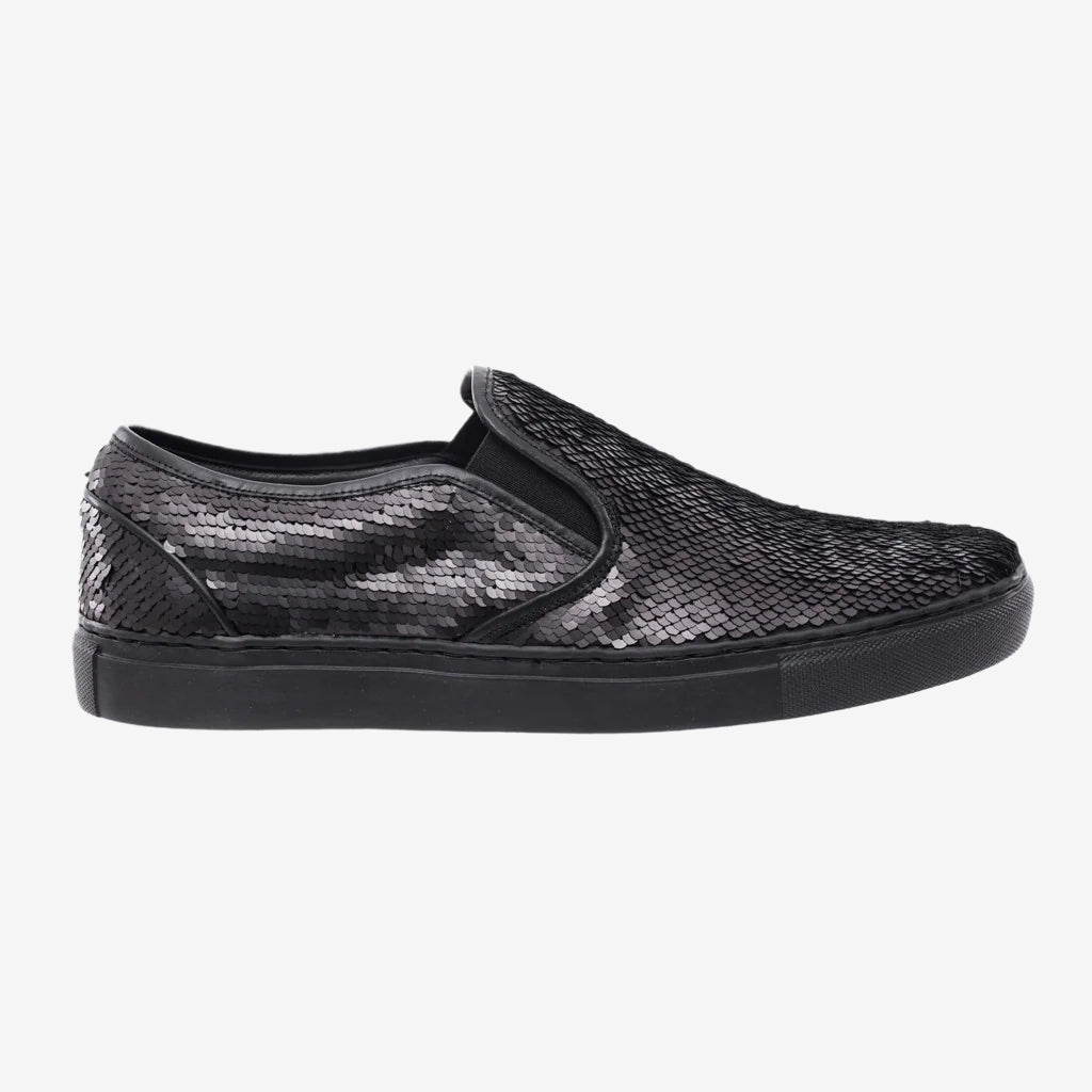 Juun.J Sequin Slip Ons Black - 1