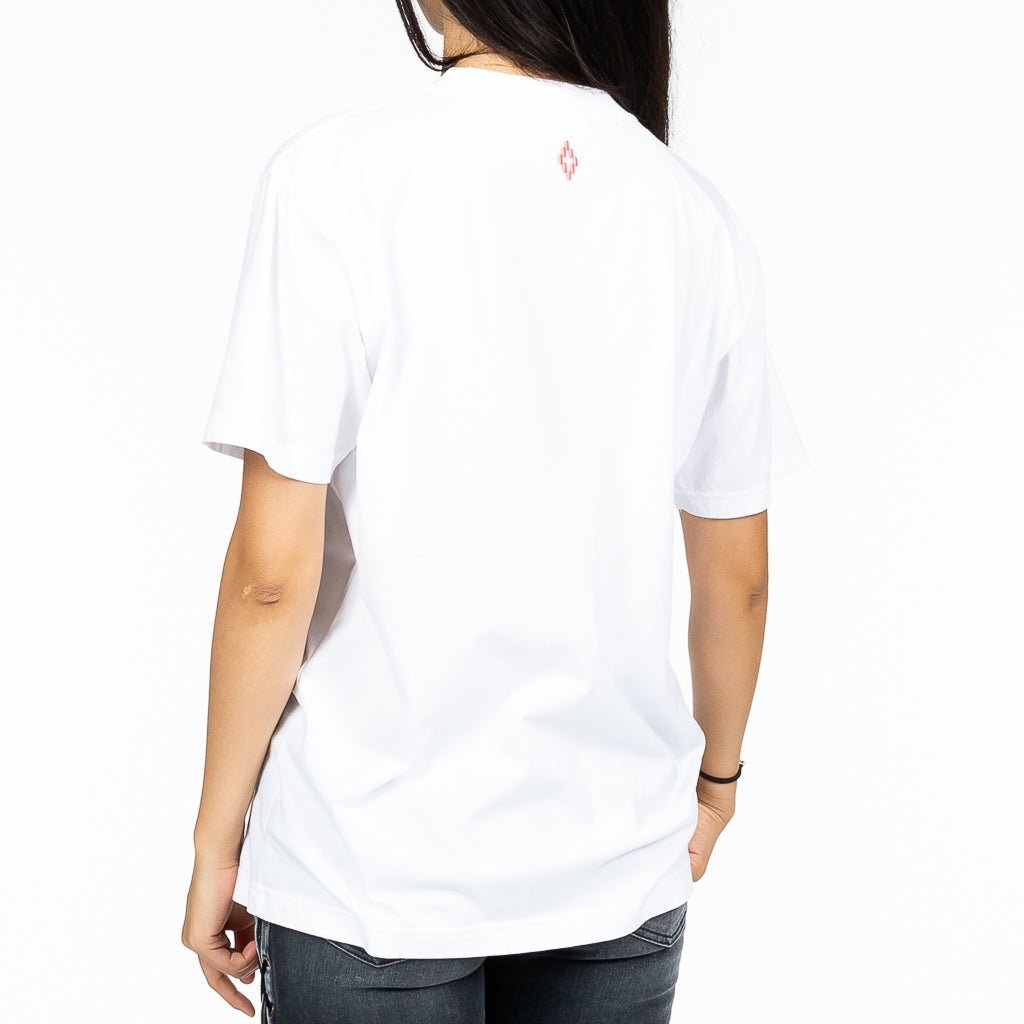 Marcelo Burlon Womens He Never Cared T-Shirt White - 3