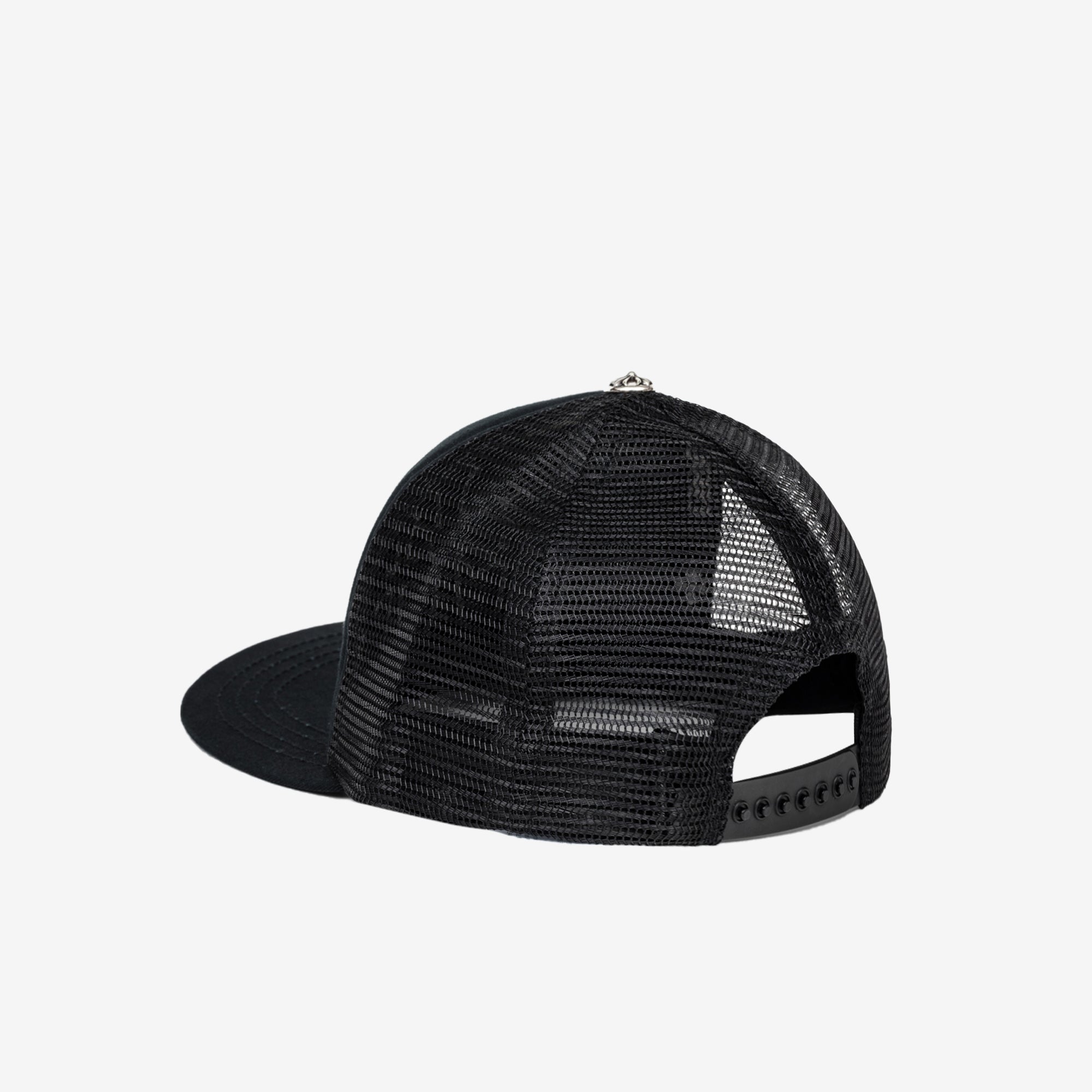 Chrome Hearts CH Triple Cemetery Cross Trucker Cap Black - 2