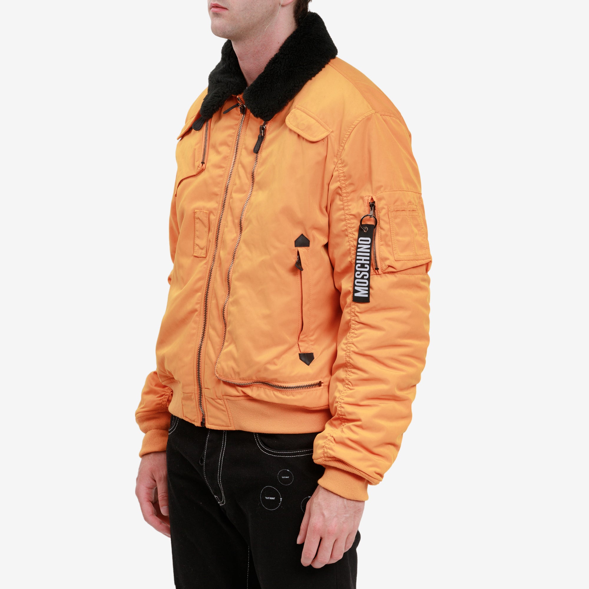 Photo of Moschino Technical Twill Aviator Jacket - 3