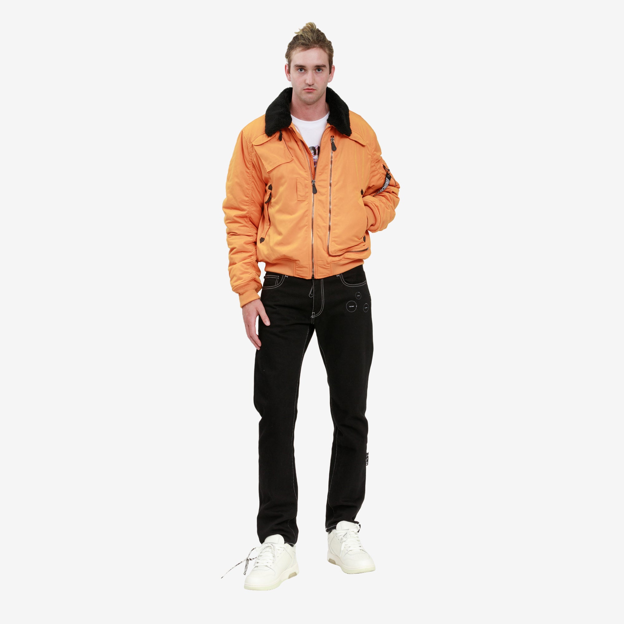 Photo of Moschino Technical Twill Aviator Jacket - 2