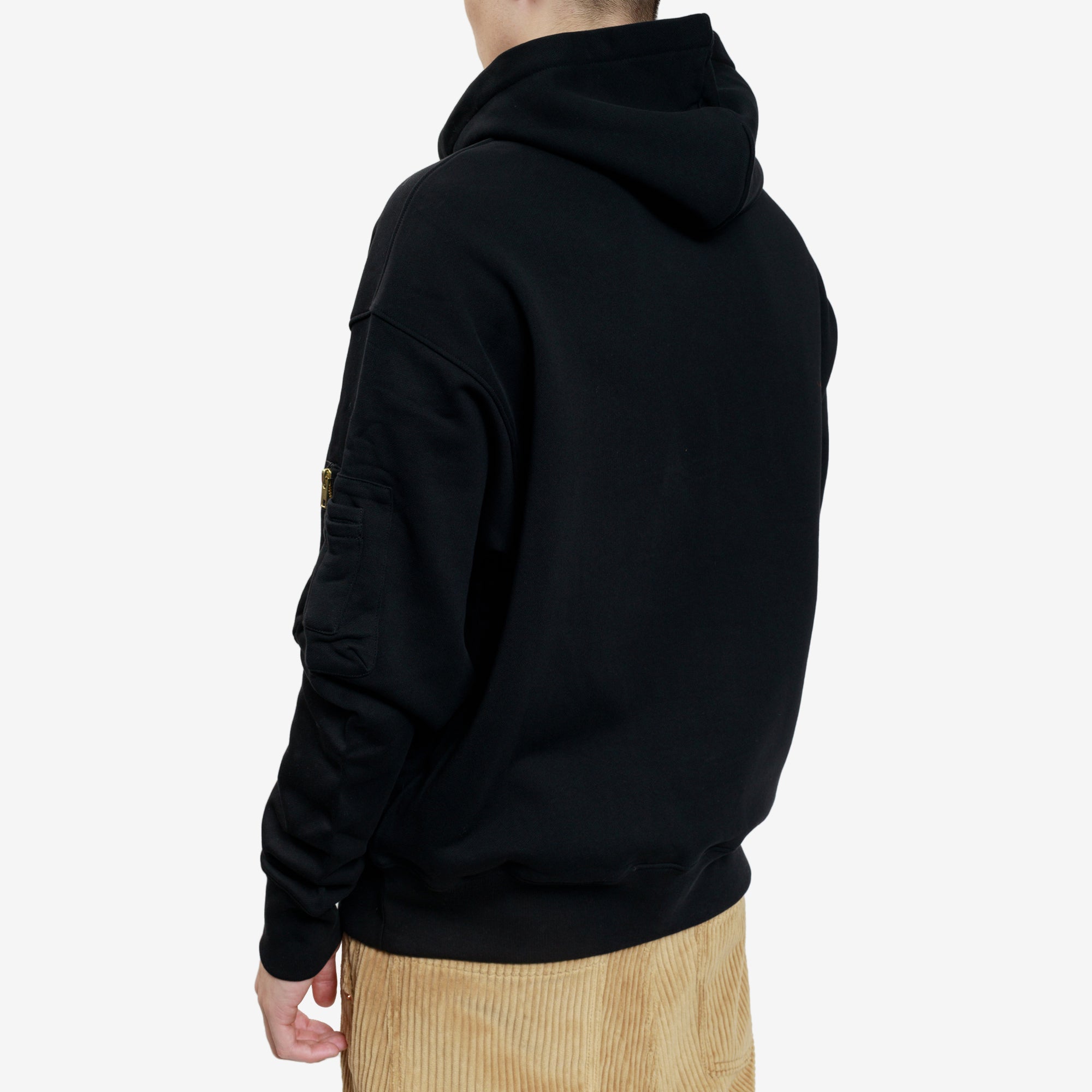 Moschino Lettering Logo Hoodie Black - 4