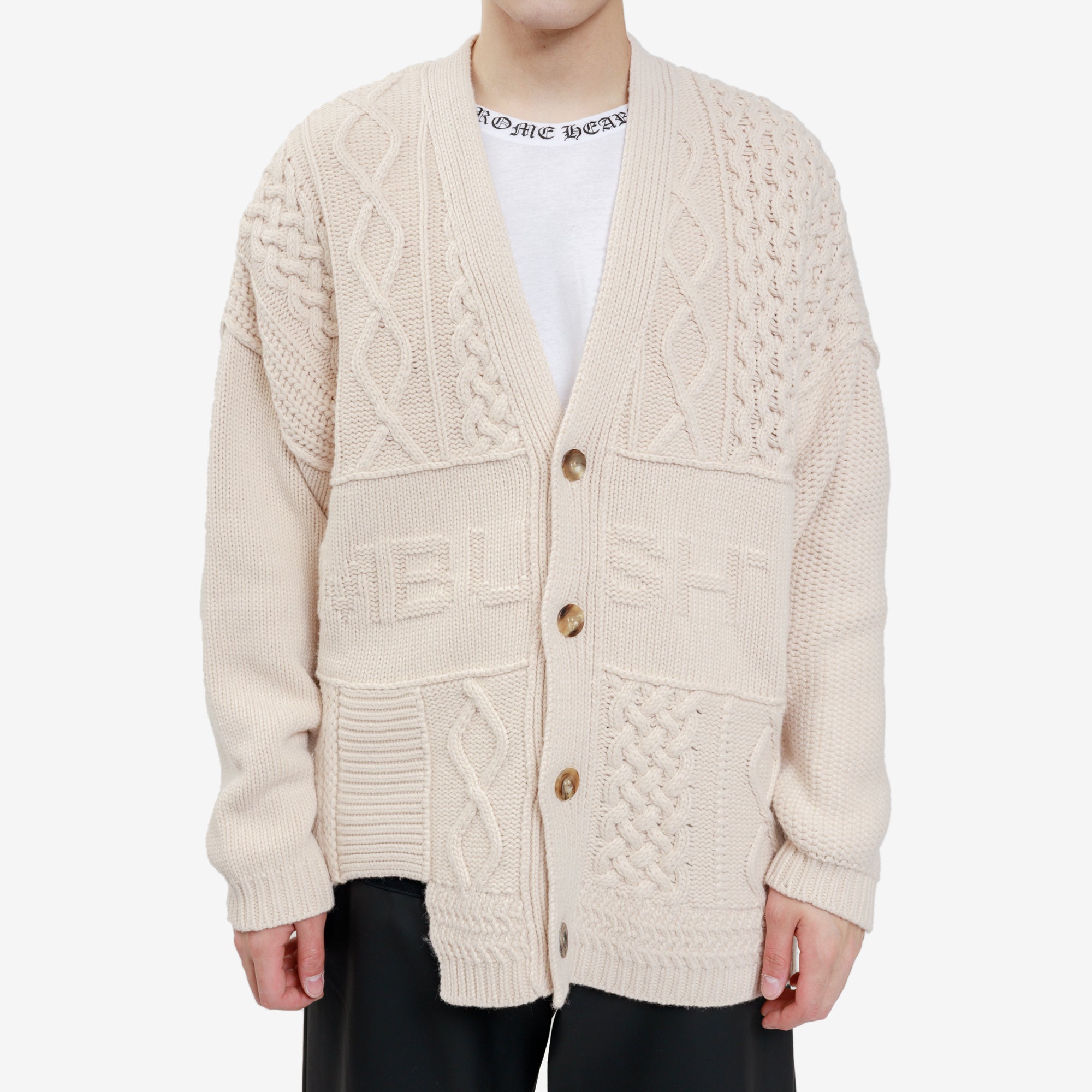 Ambush Patchwork Cardigan Birch - 1